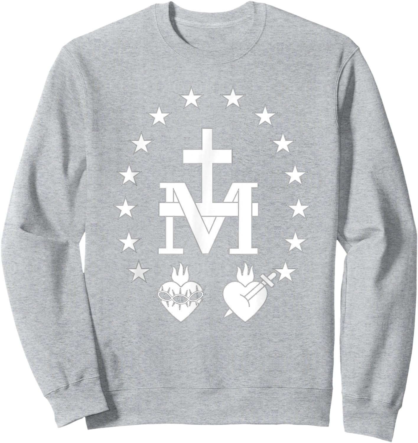 Miraculous medal catholic Sweatshirt - Sweatshirt | Ash