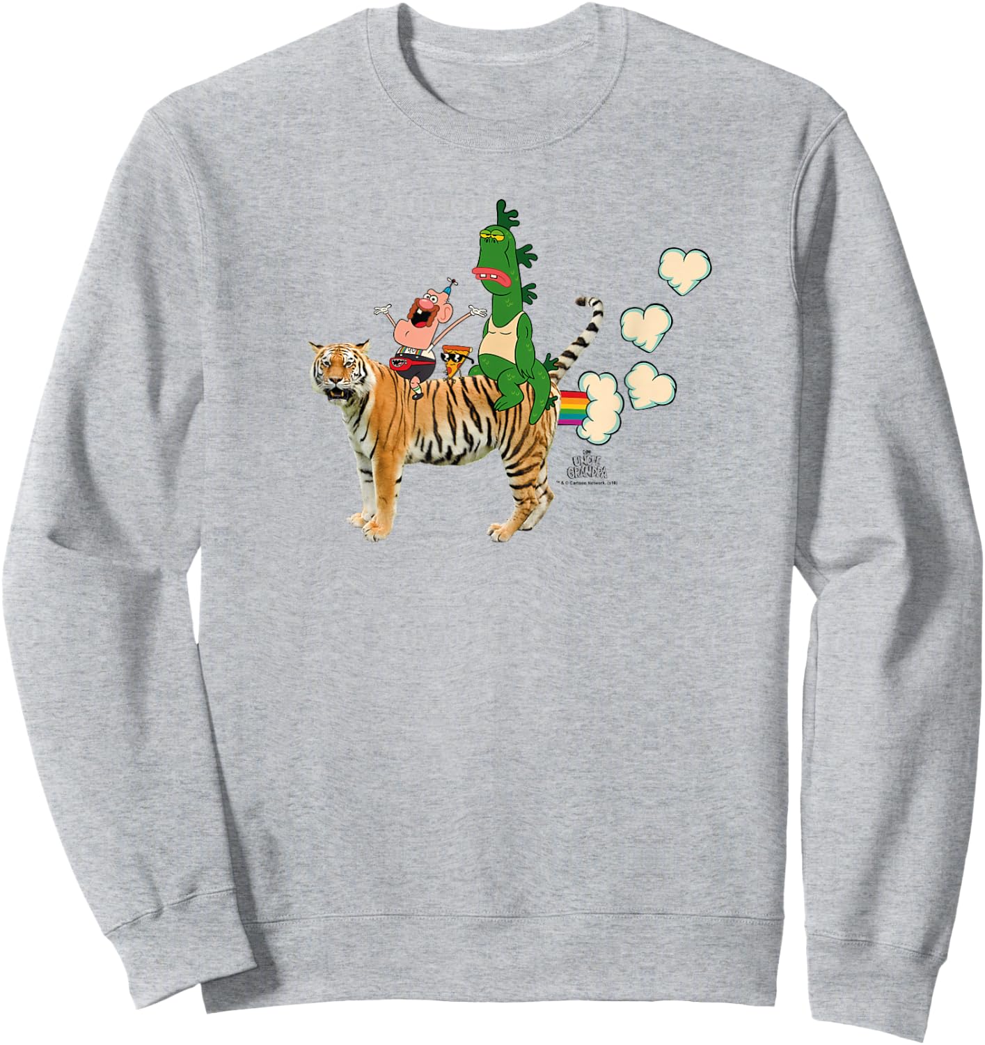 Uncle Grandpa Fart Hearts Sweatshirt - Sweatshirt | Ash