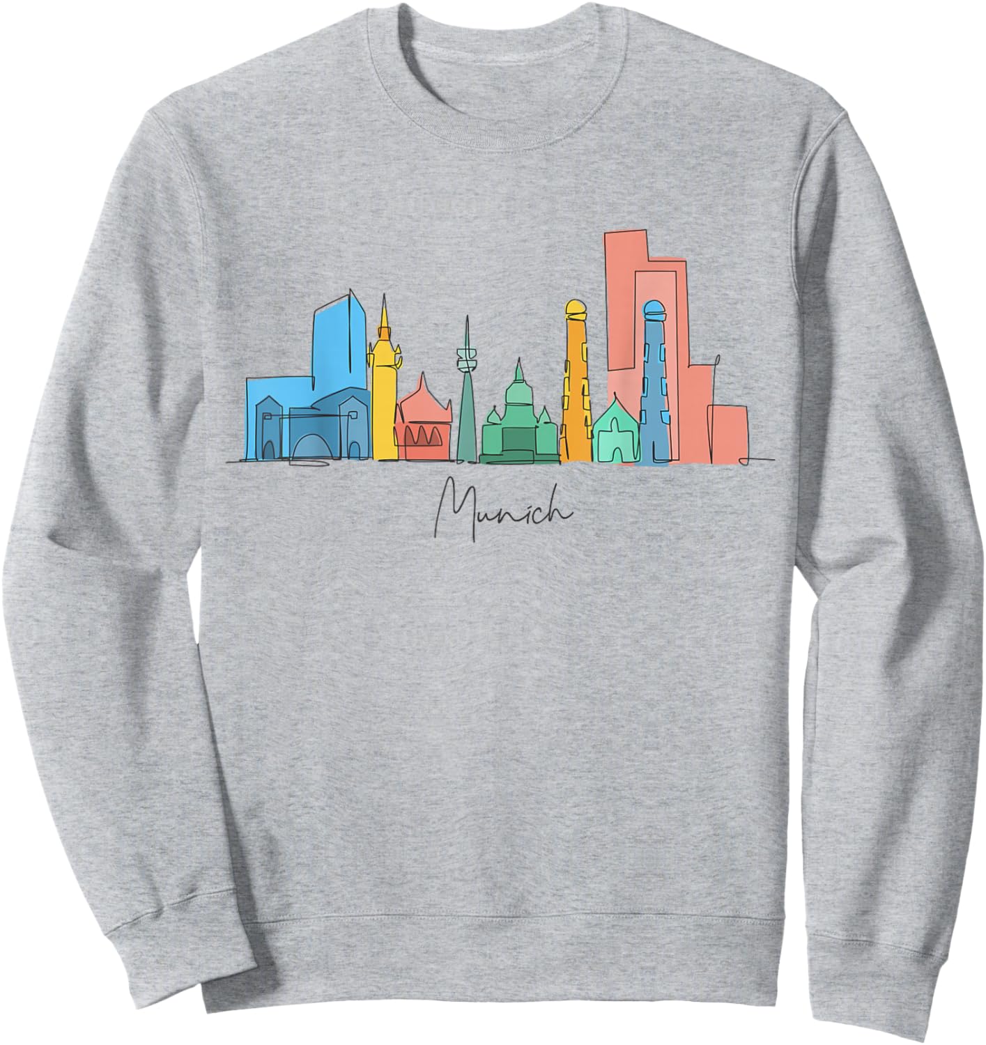 Travel Europe Germany Munich German Family Vacation Souvenir Sweatshirt - Sweatshirt | Ash