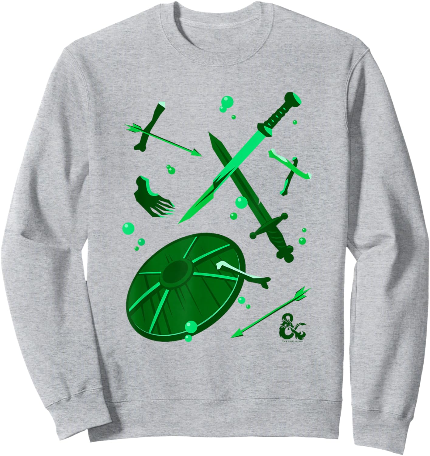 Dungeons & Dragons Halloween A Gelatinous Cube Attack Sweatshirt - Sweatshirt | Ash