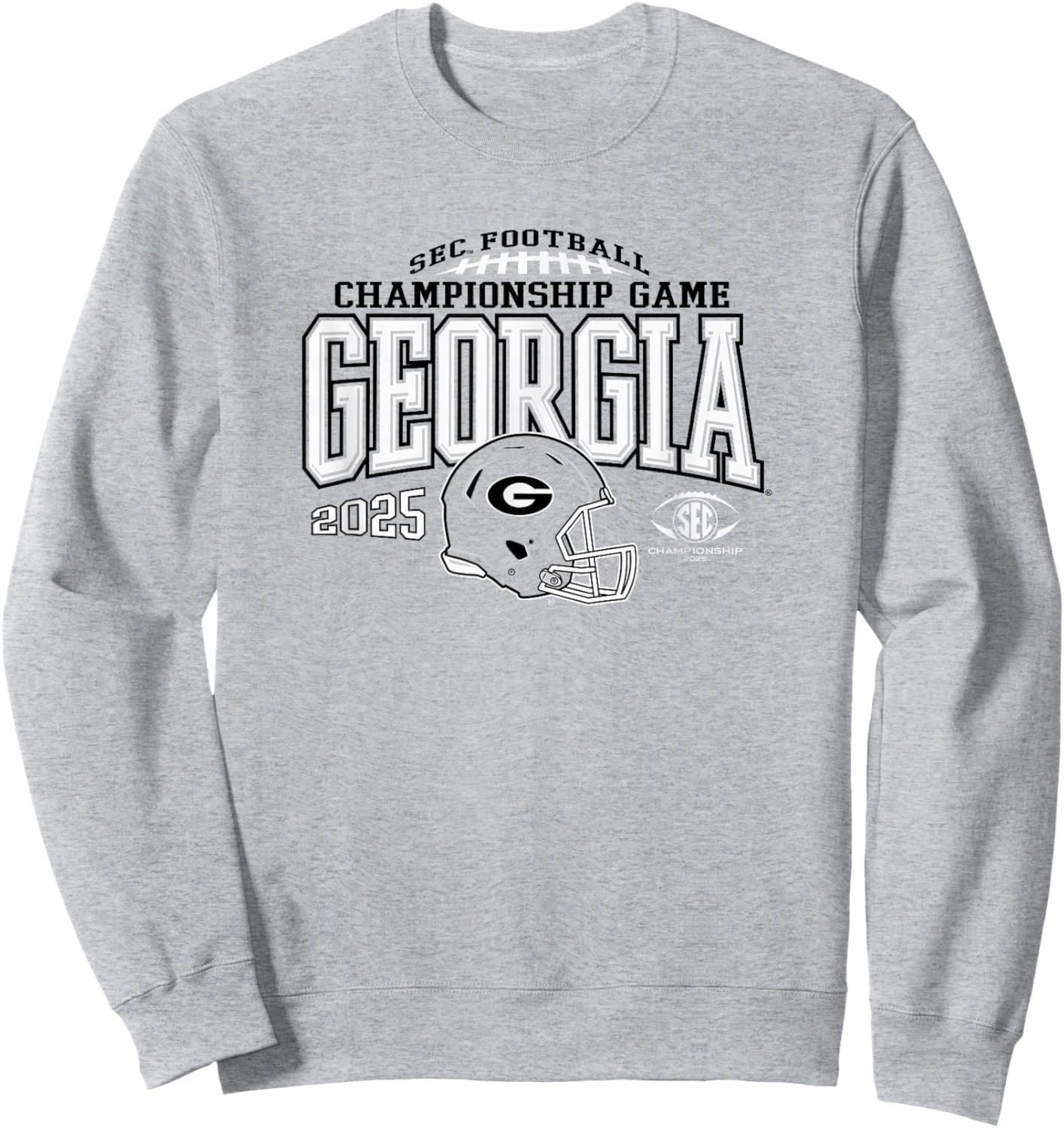 Georgia Bulldogs SEC Championship 2025 Football Red Sweatshirt - Sweatshirt | Ash