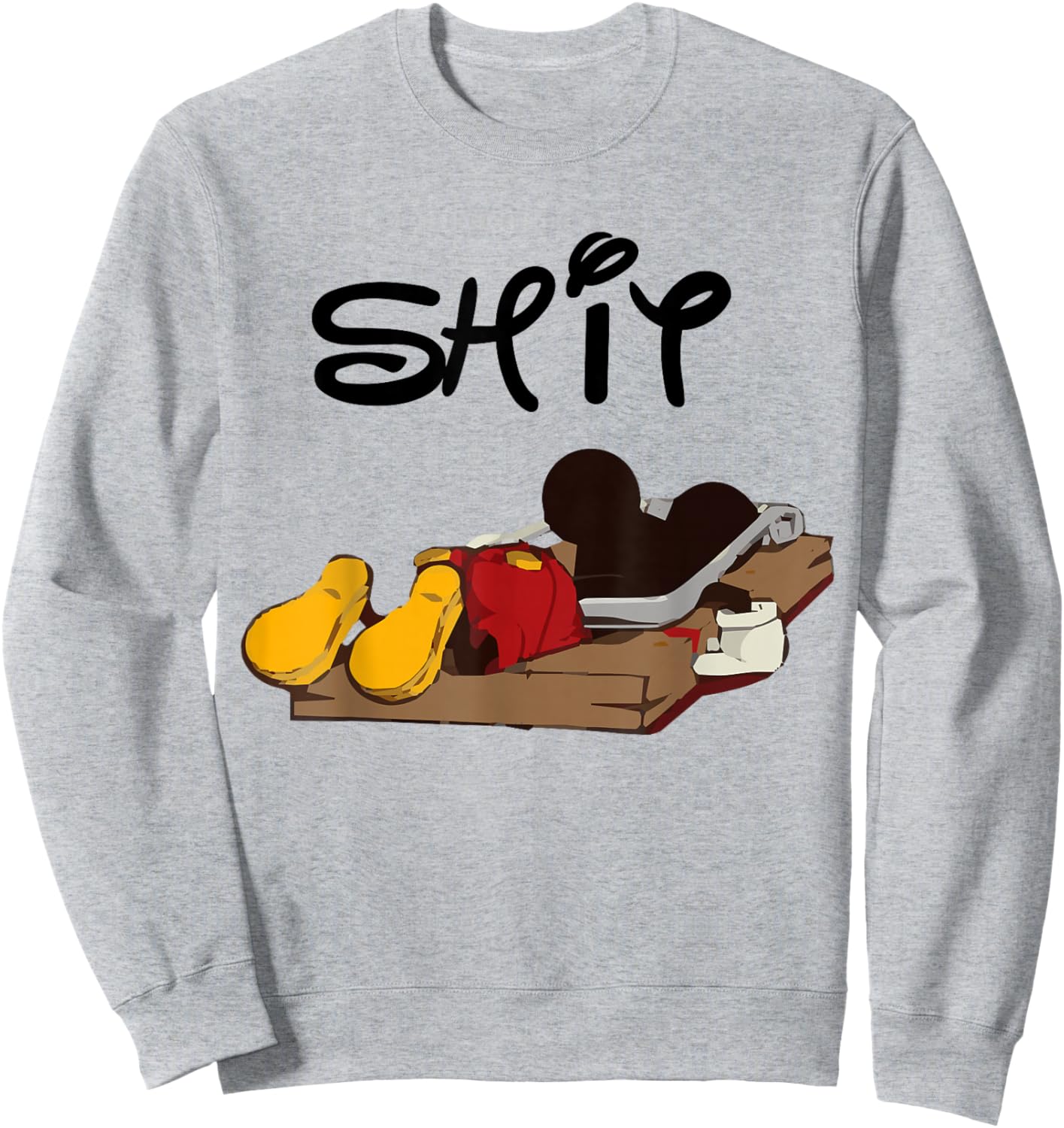 Cartoon Mouse In Trap Sweatshirt - Sweatshirt | Ash