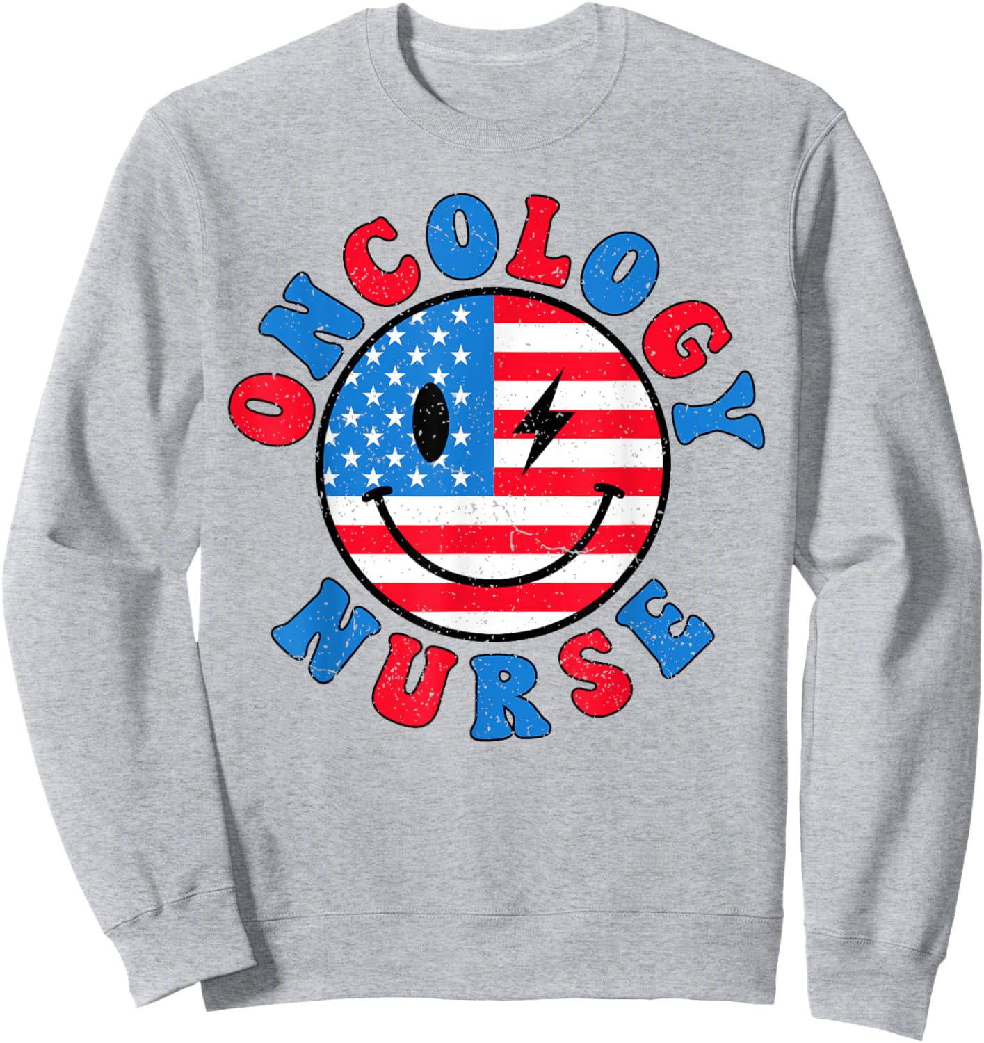Oncology Nurse 4th of July 2024 Oncology Medical Assistant Sweatshirt - Sweatshirt | Ash