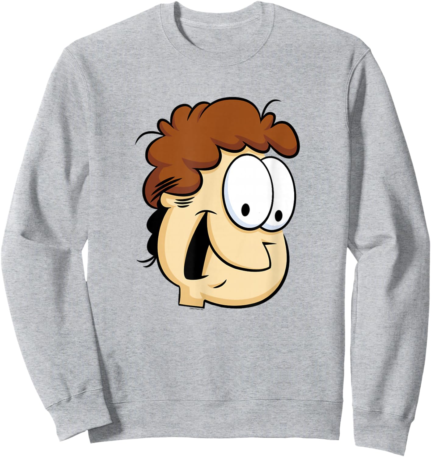Garfield Jon Arbuckle Big Face Sweatshirt - Sweatshirt | Ash