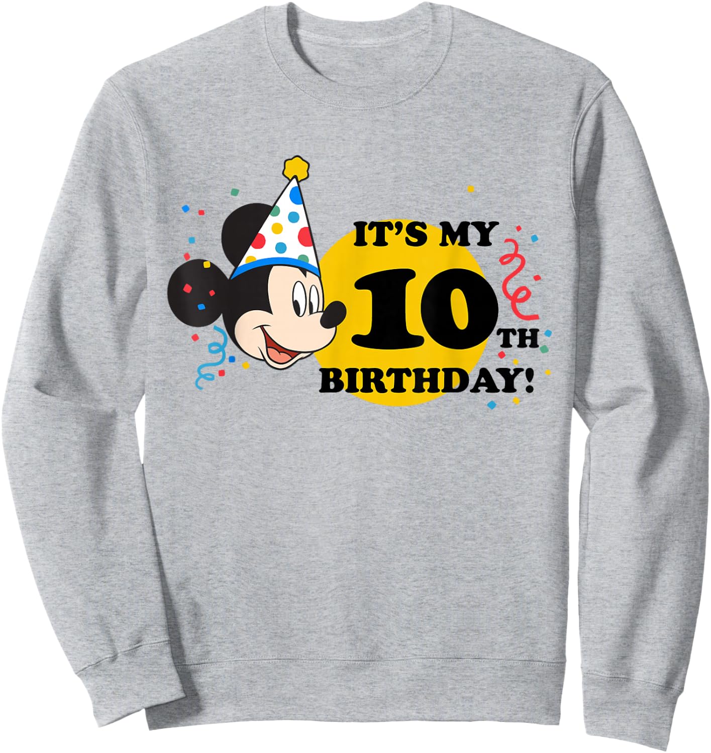 Disney Mickey Mouse 10th Birthday Sweatshirt - Sweatshirt | Ash