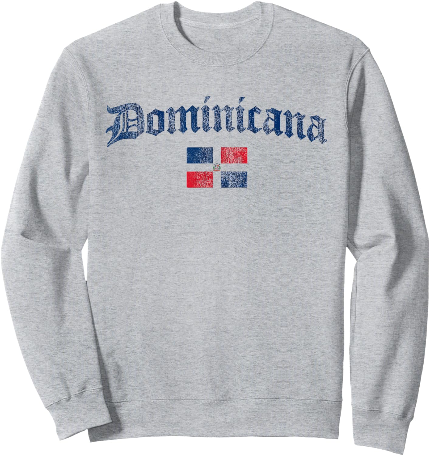 Retro Dominicana Dominican Republic Flag Women Girls Sweatshirt - Sweatshirt | Ash