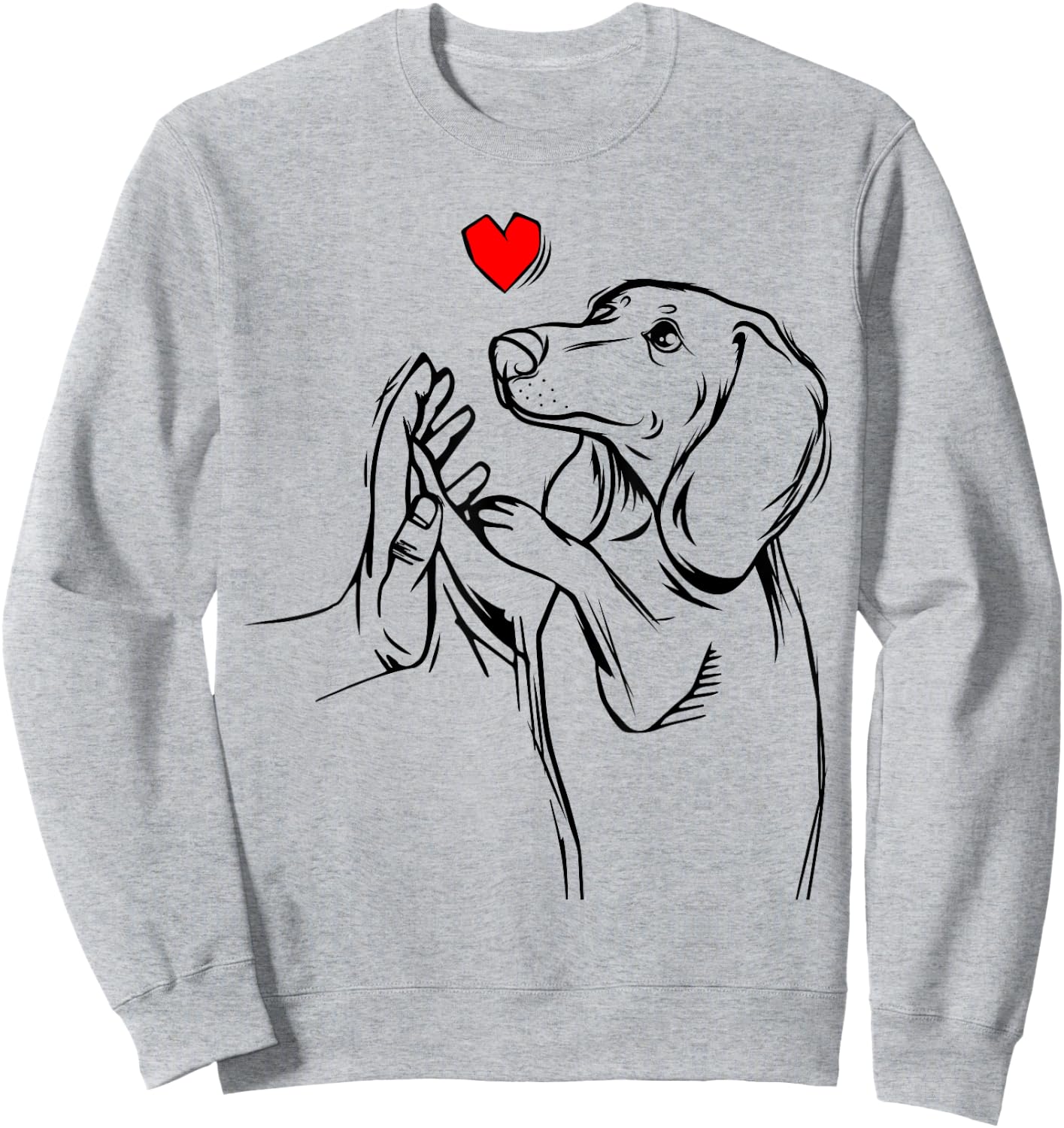 Dachshund Love Cute Weiner Dog Mom Funny Girls Gift Sweatshirt - Sweatshirt | Ash