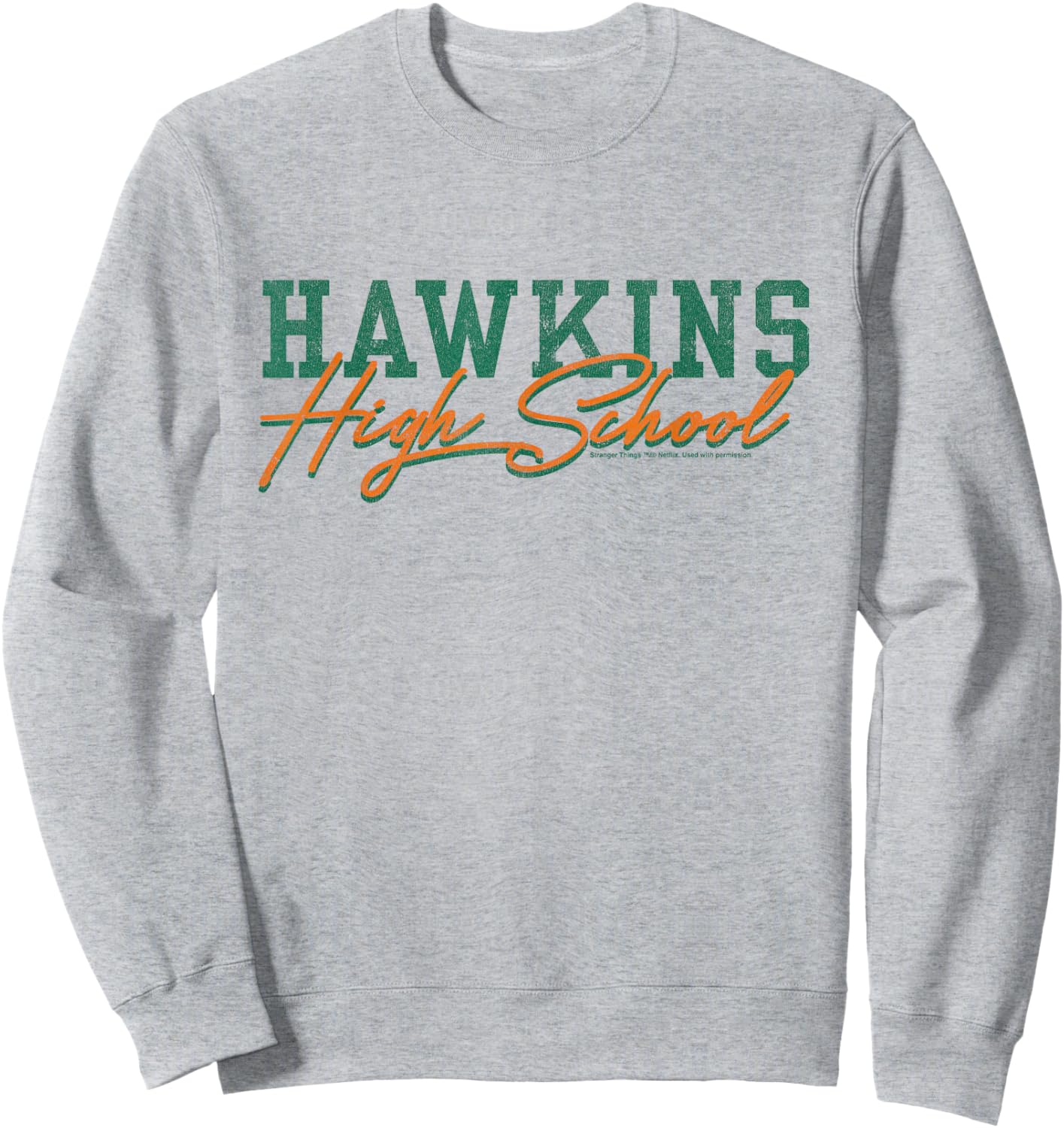 Stranger Things Hawkins High School Retro Logo Sweatshirt - Sweatshirt | Ash