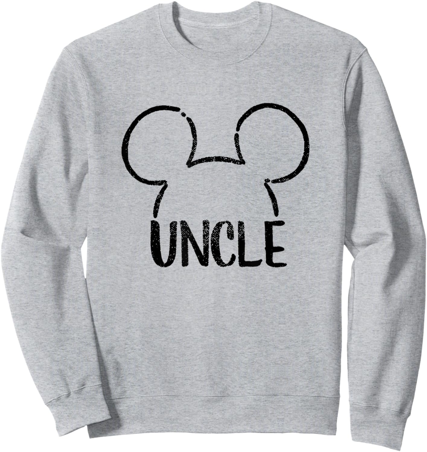 Disney Mickey and Friends Uncle Mickey Ears Outline Logo Sweatshirt - Sweatshirt | Ash