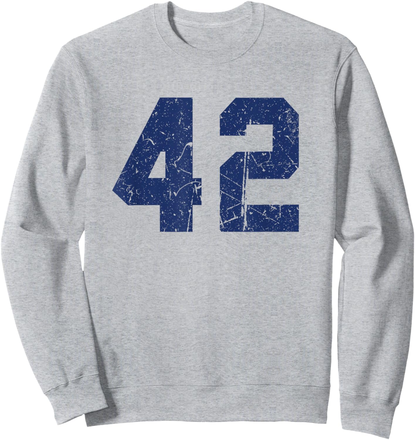 Vintage Number #42 Blue Varsity Number Sweatshirt - Sweatshirt | Ash