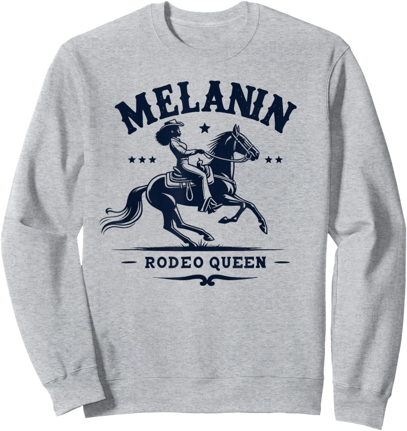 Melanin Rodeo Queen, African American Cowgirl Sweatshirt - Sweatshirt | Ash