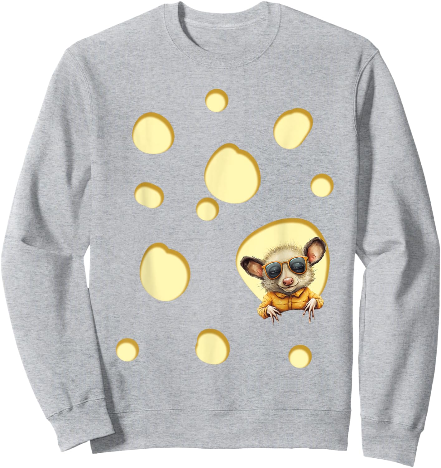Swiss Cheese Costume Sweatshirt - Sweatshirt | Ash