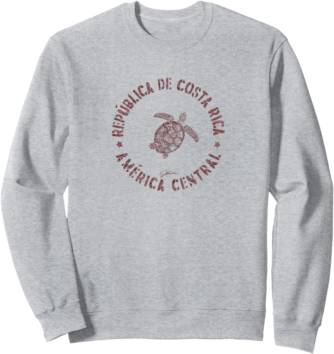 JCombs: Republic of Costa Rica Sea Turtle Sweatshirt - Sweatshirt | Ash