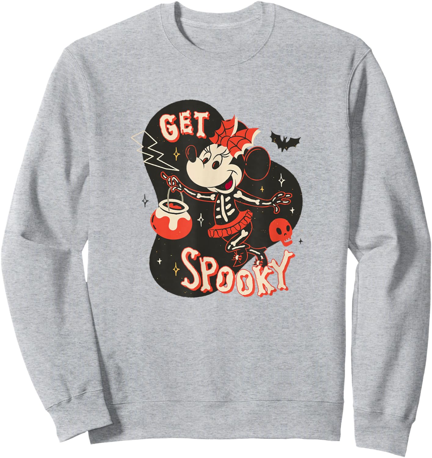Disney Minnie Mouse Halloween Get Spooky Skeleton Costume Sweatshirt - Sweatshirt | Ash