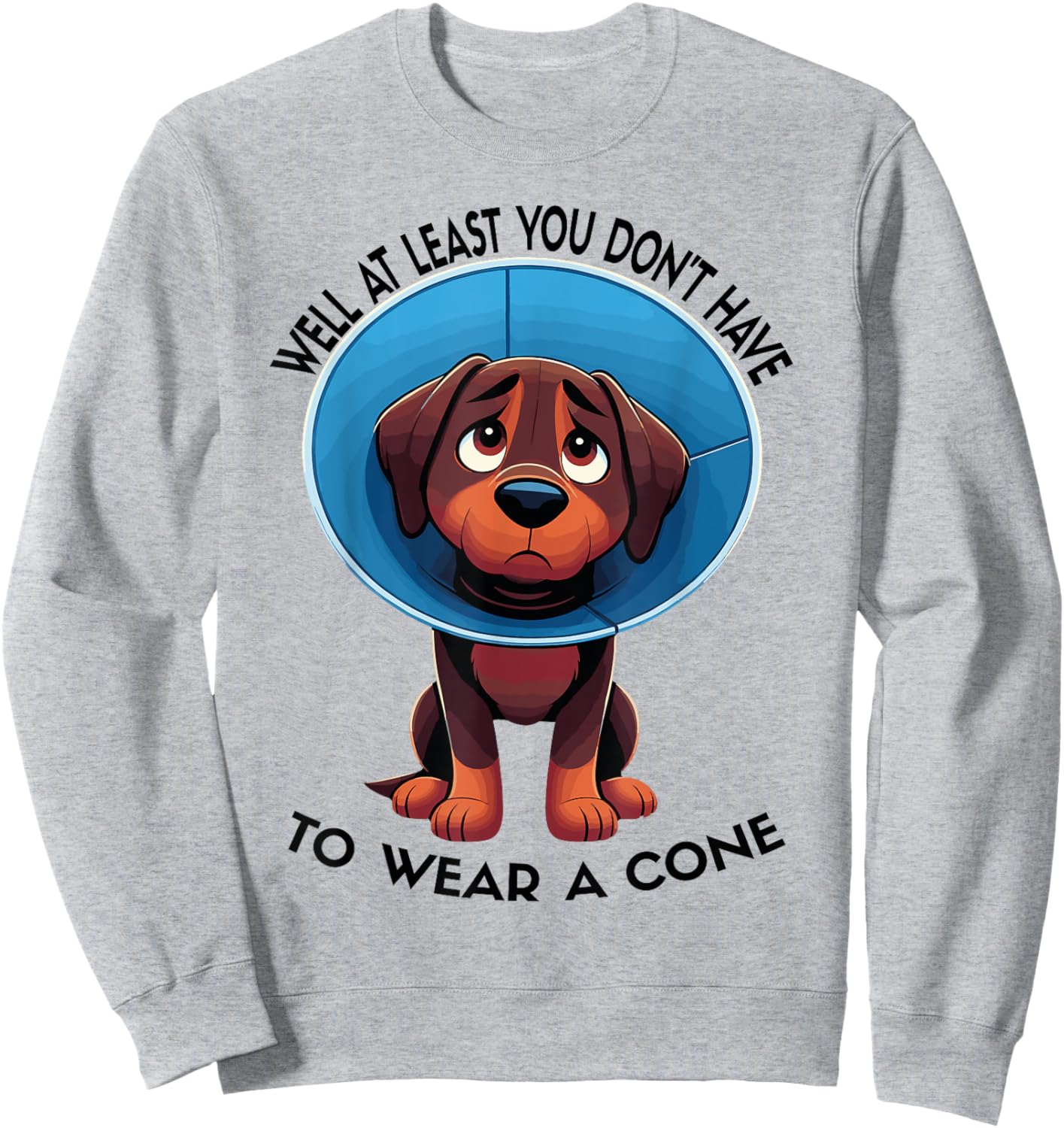 Funny Well At Least You Don't Have To Wear A Cone Sweatshirt - Sweatshirt | Ash
