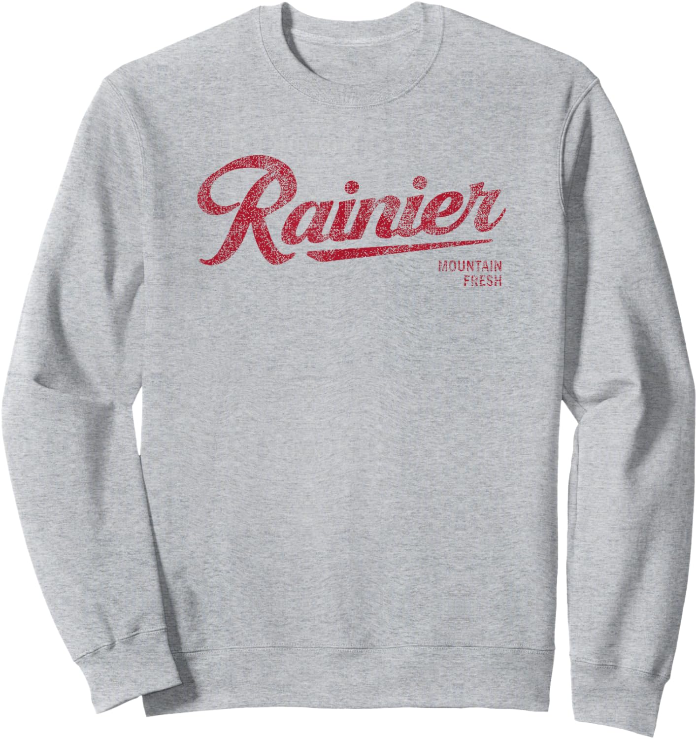 Rainier Beer Mountain Fresh Logo - Authentic Vintage Look Sweatshirt - Sweatshirt | Ash
