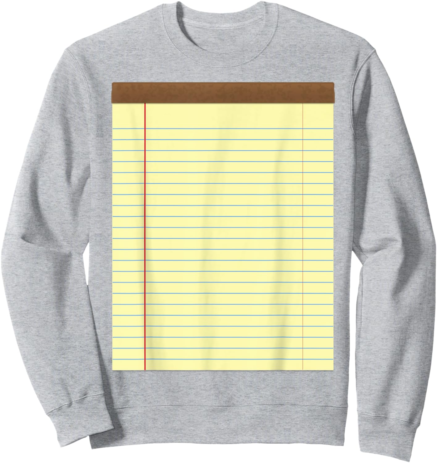 Yellow Pad Lined Notebook Couple Group Halloween Costume Sweatshirt - Sweatshirt | Ash