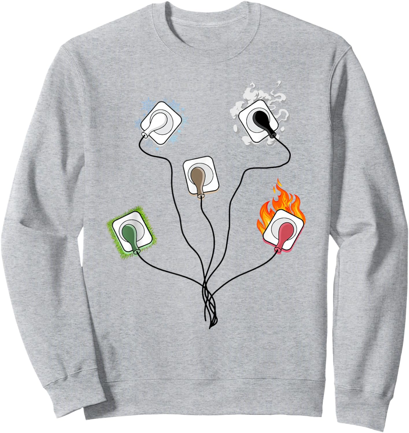 EKG Leads Cheat Sheet Funny Nursing ECG ICU Emergency Sweatshirt - Sweatshirt | Ash