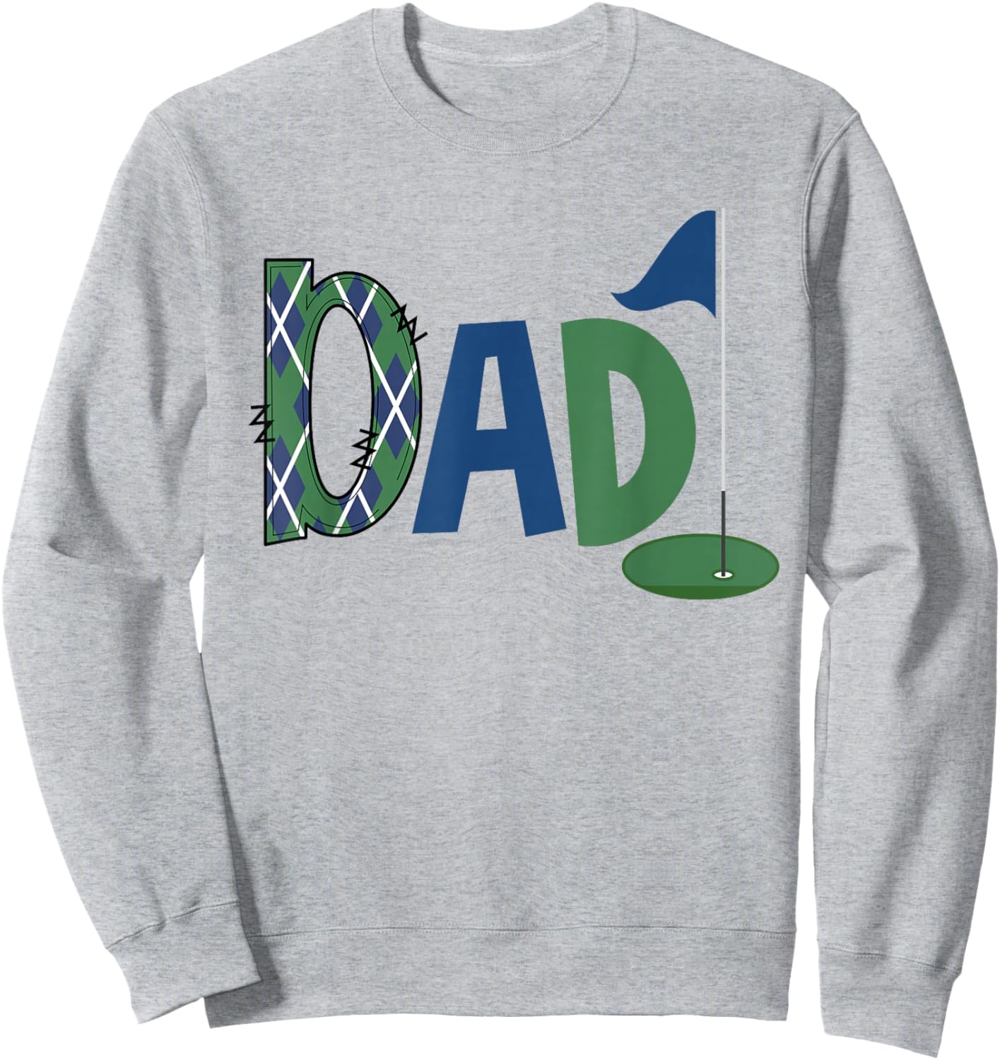 Dad of The Birthday Boy Hole in One Golf Sport Matching Sweatshirt - Sweatshirt | Ash