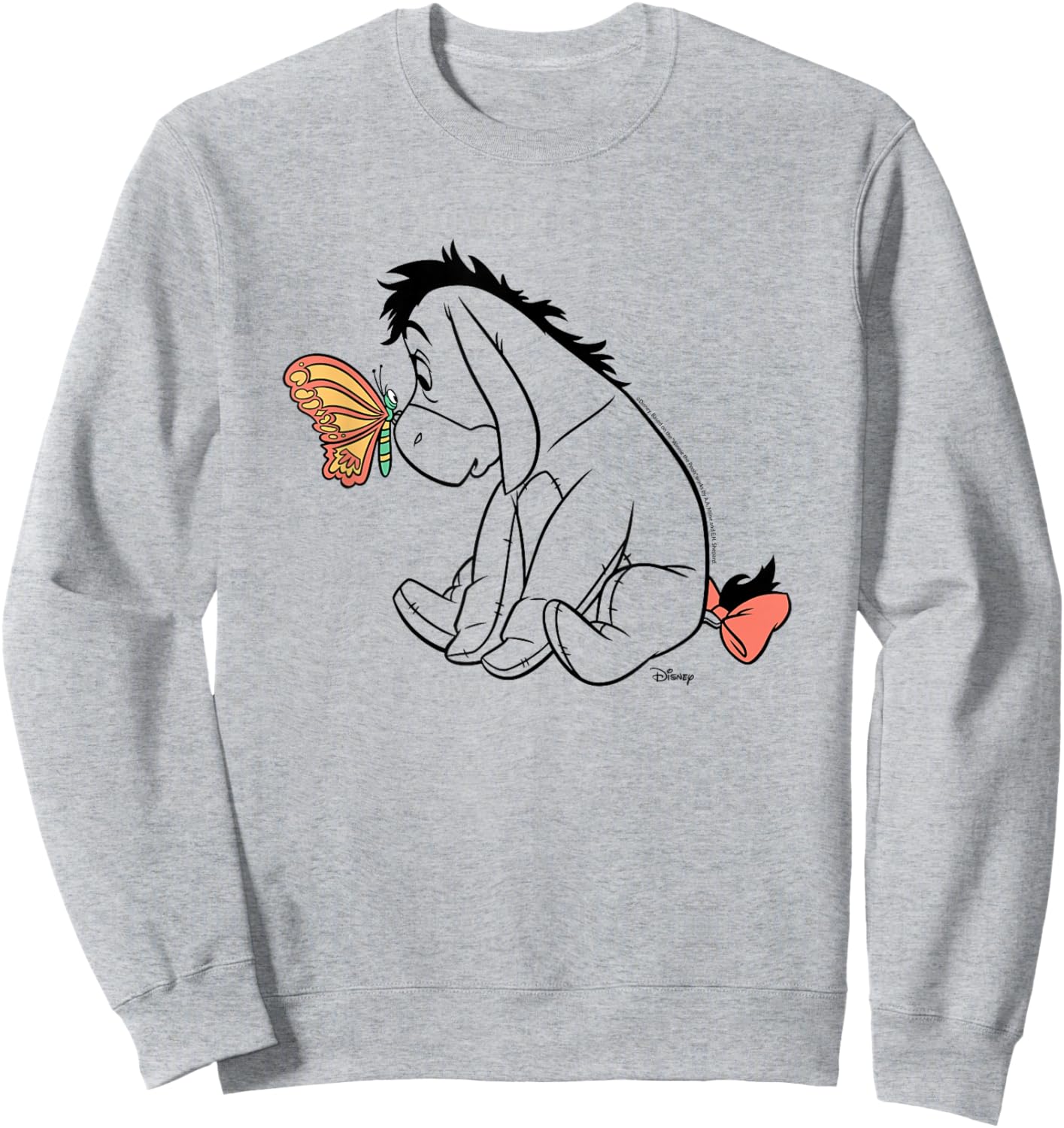 Winnie The Pooh - Eeyore and Butterfly Sweatshirt - Sweatshirt | Ash