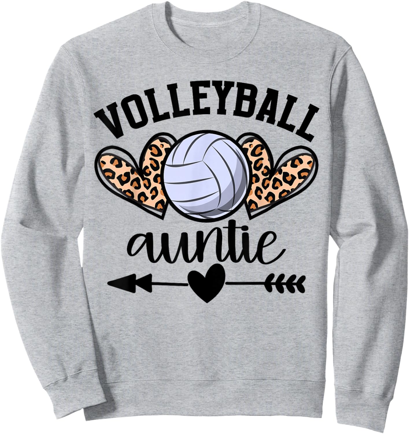 Volleyball Auntie Volleyball Aunt Game Day Senior Sweatshirt - Sweatshirt | Ash