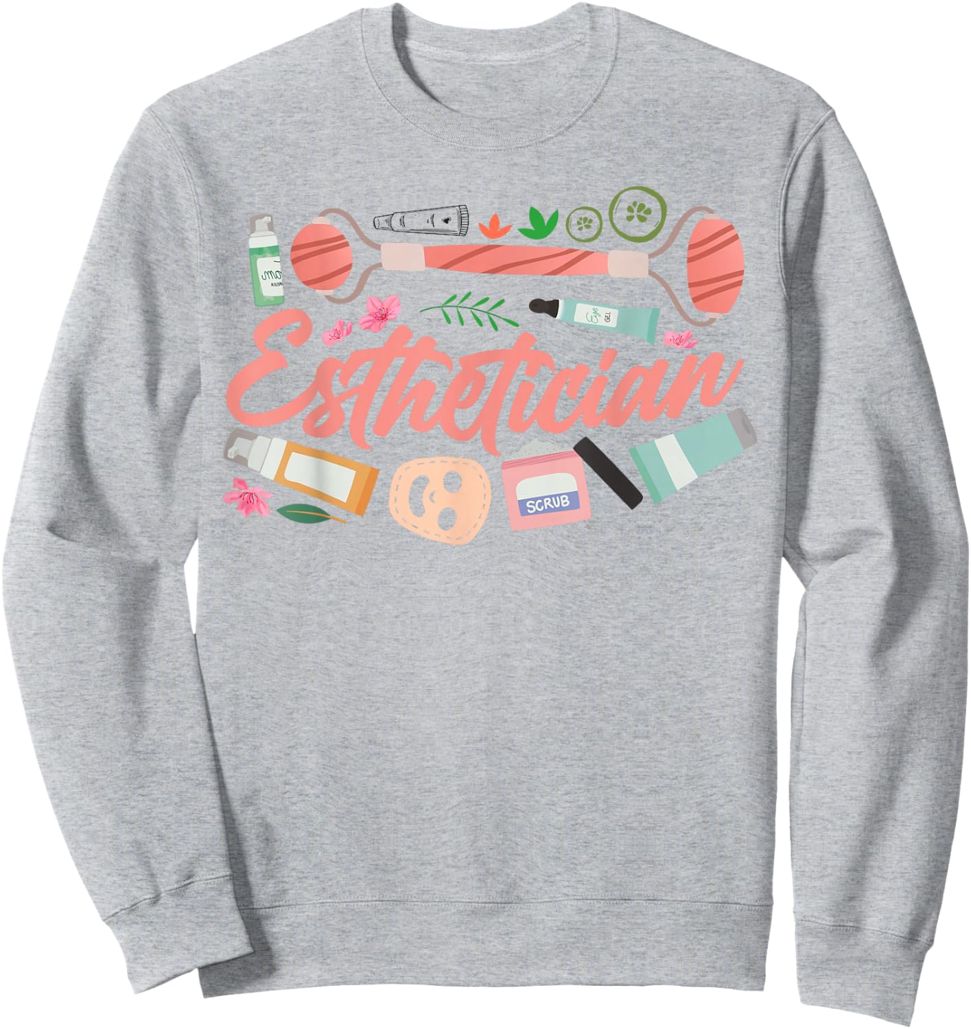 Cute Licensed Esthetician Skincare Beautician Esthetician Sweatshirt - Sweatshirt | Ash