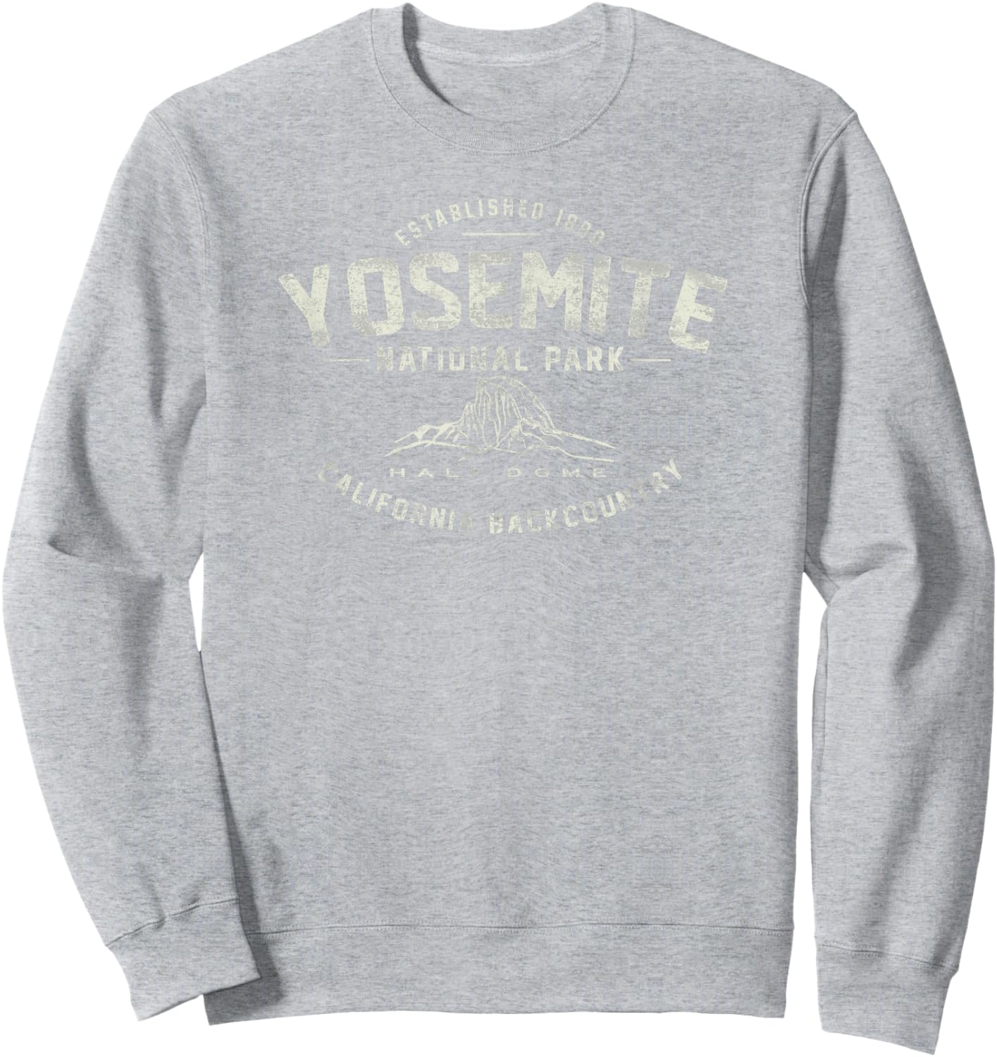 Yosemite National Park Half Dome Graphic Sweatshirt - Sweatshirt | Ash