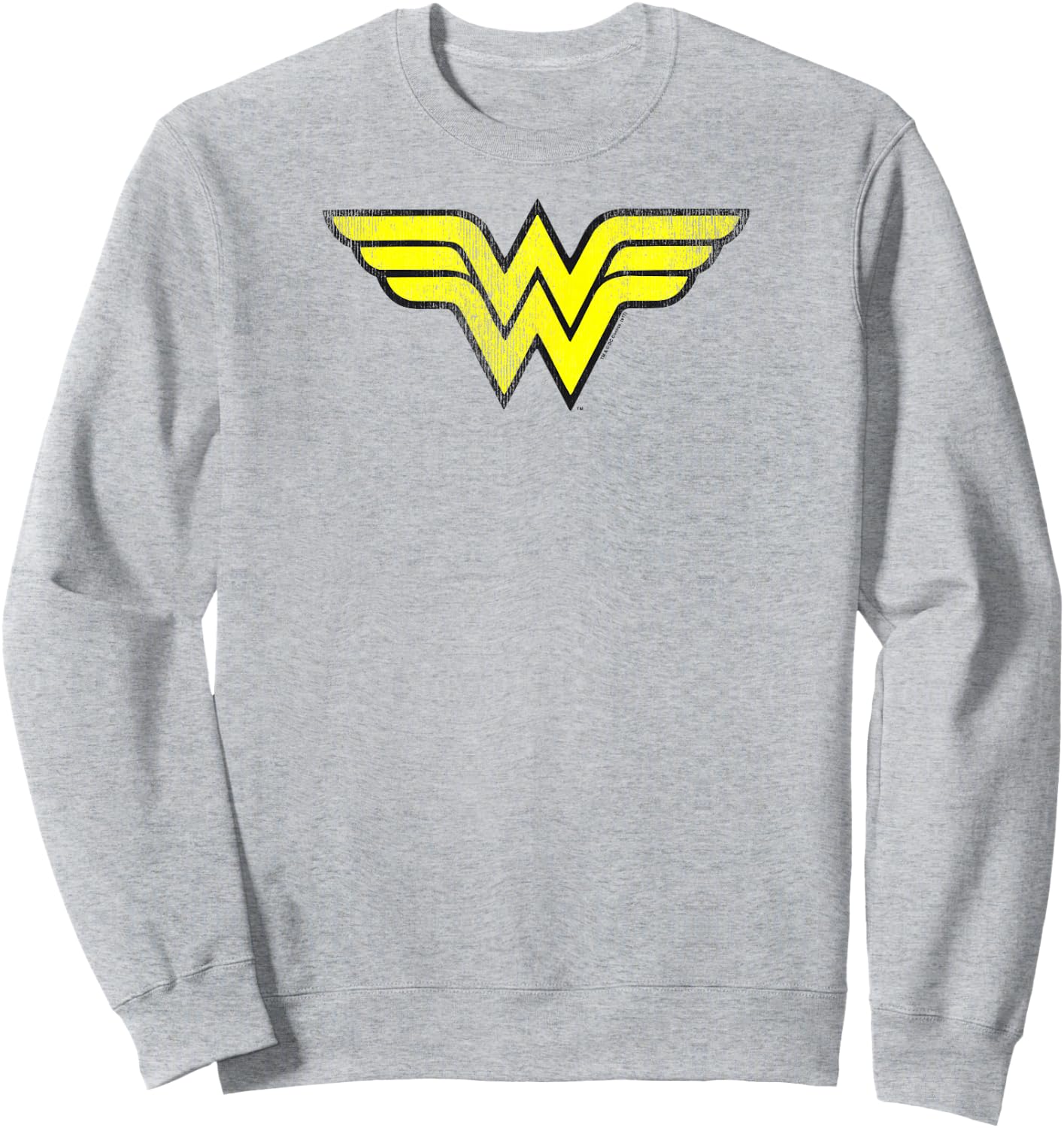 Wonder Woman Logo Distressed Sweatshirt - Sweatshirt | Ash
