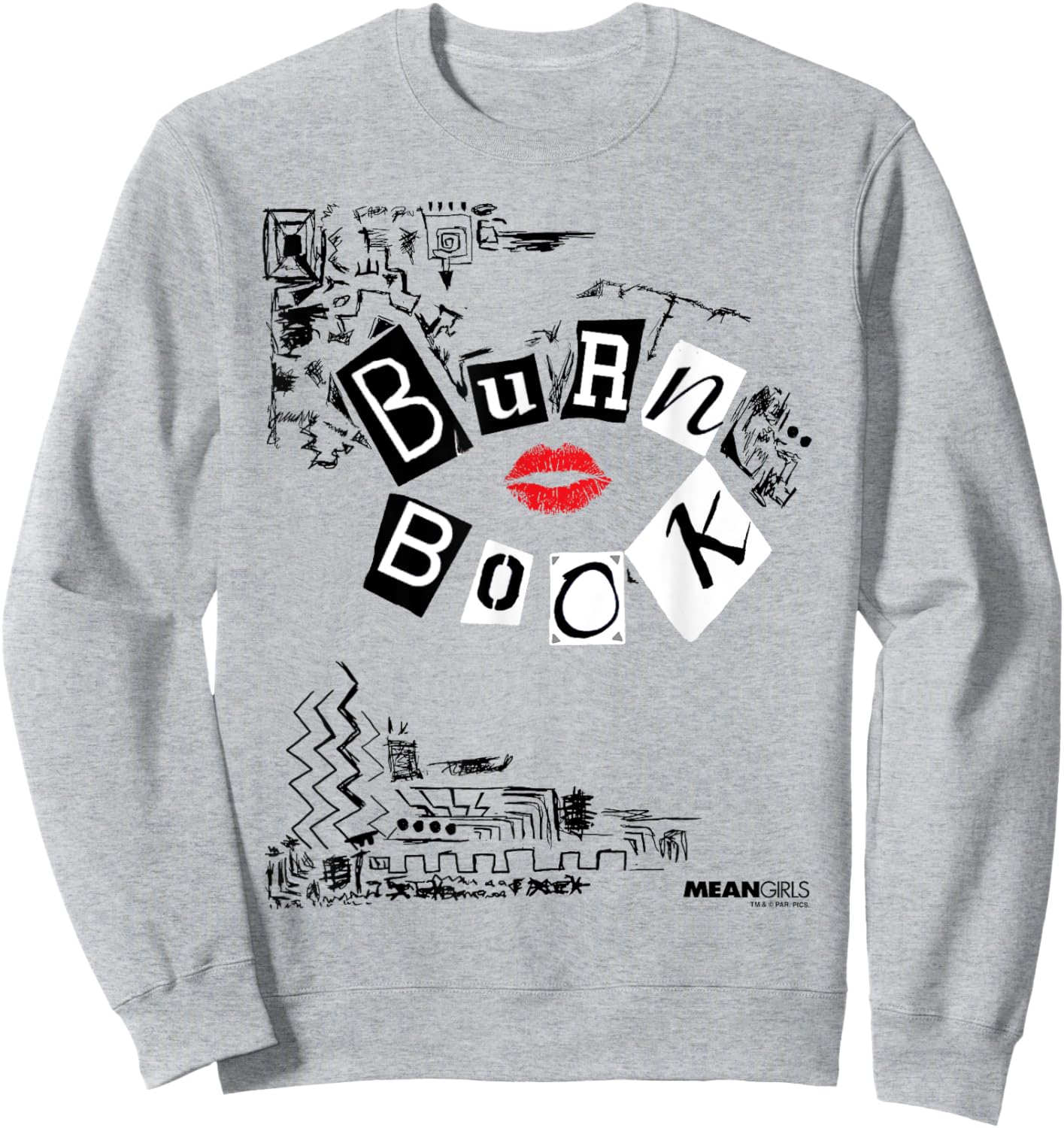 Mean Girls Burn Book Cover Art Sweatshirt - Sweatshirt | Ash