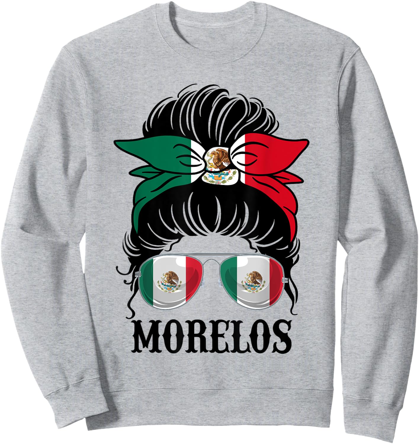 Morelos Mexico Pride Mexican Flag State Sweatshirt - Sweatshirt | Ash