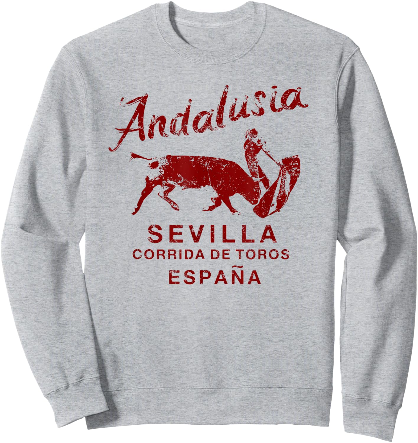 Seville Spain Bullfighting Matador Andalusia Vintage Sweatshirt - Sweatshirt | Ash