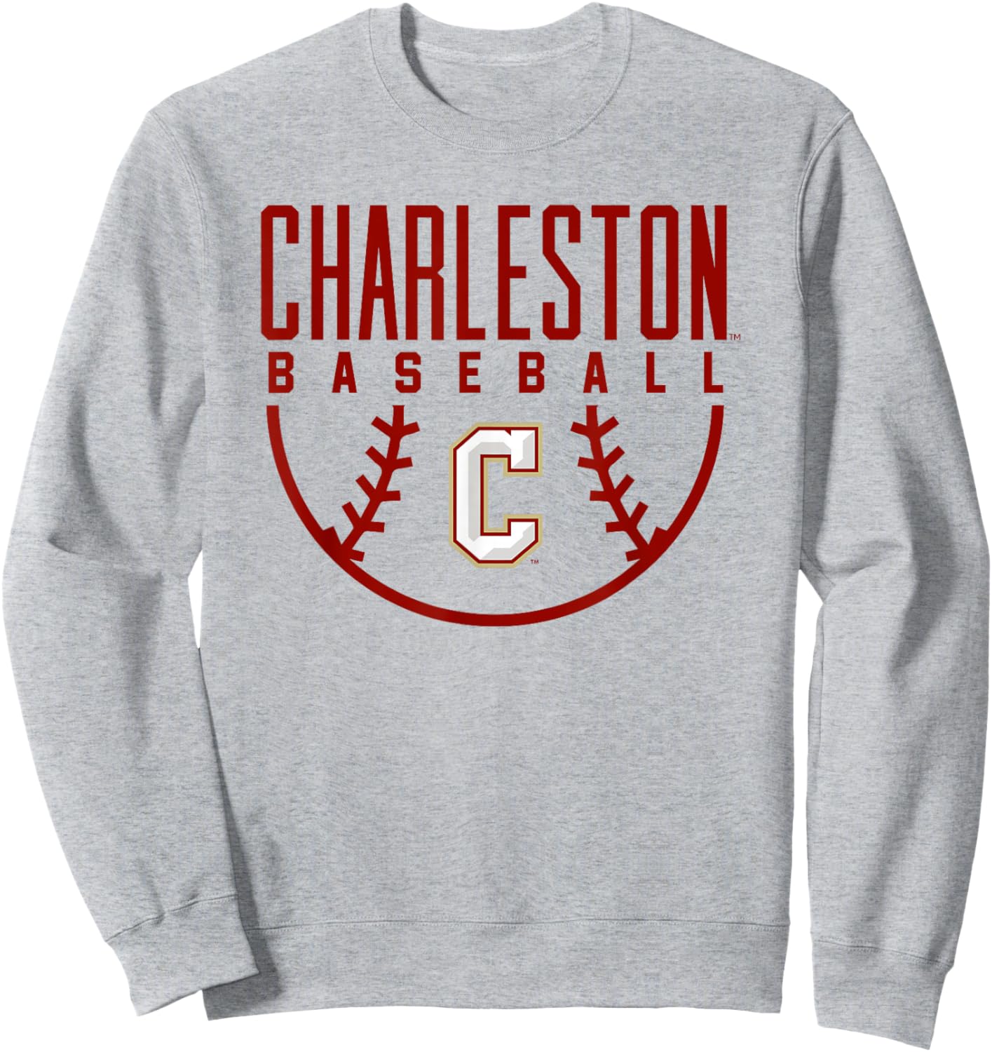 College of Charleston Cougars Baseball Arch Sweatshirt - Sweatshirt | Ash