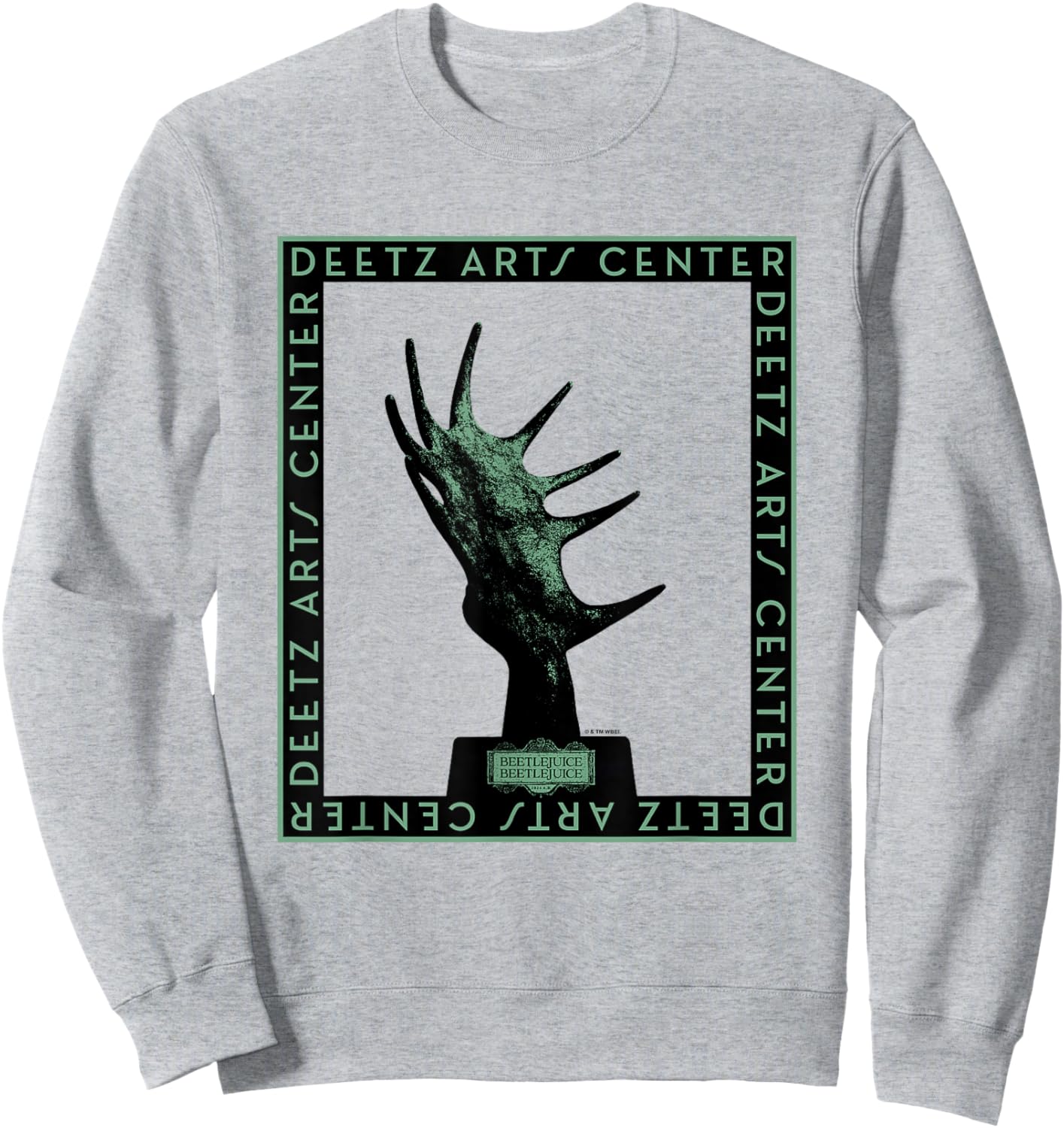 Beetlejuice Beetlejuice Deetz Arts Center Poster Sweatshirt - Sweatshirt | Ash