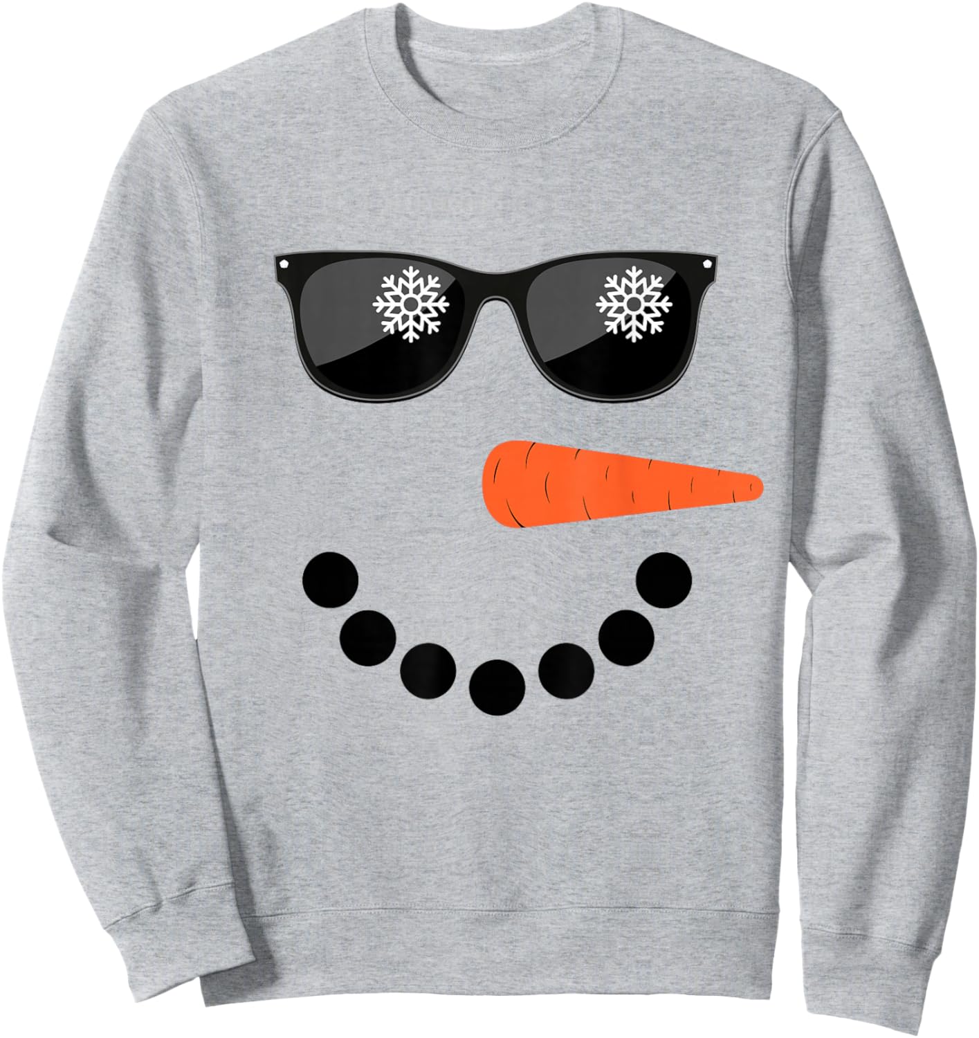 Snowman Shirt Glasses Boys Kids Toddlers Christmas Winter Sweatshirt - Sweatshirt | Ash