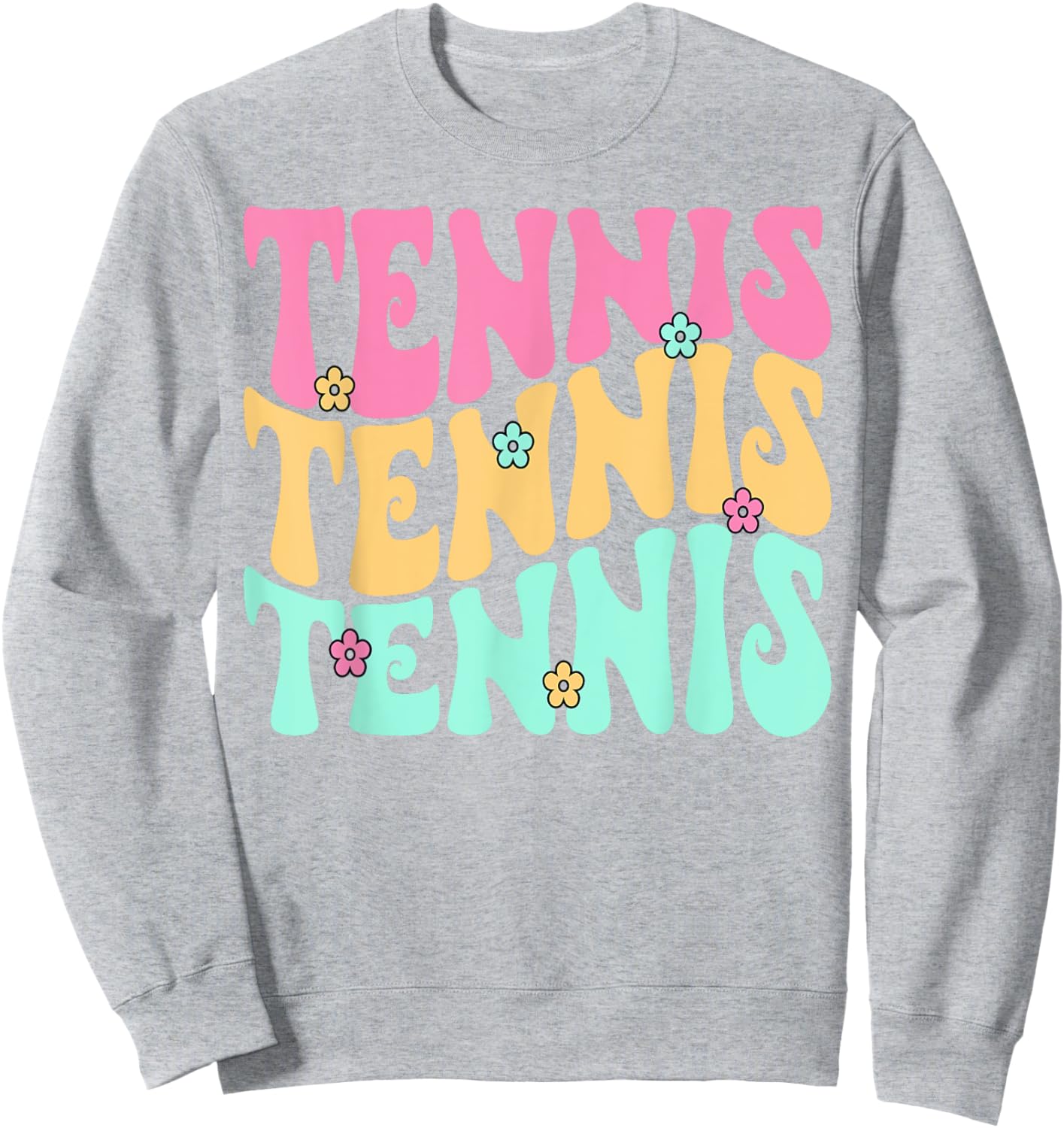 Tennis Retro for Girls Women Teen Kids Game Match Practice Sweatshirt - Sweatshirt | Ash