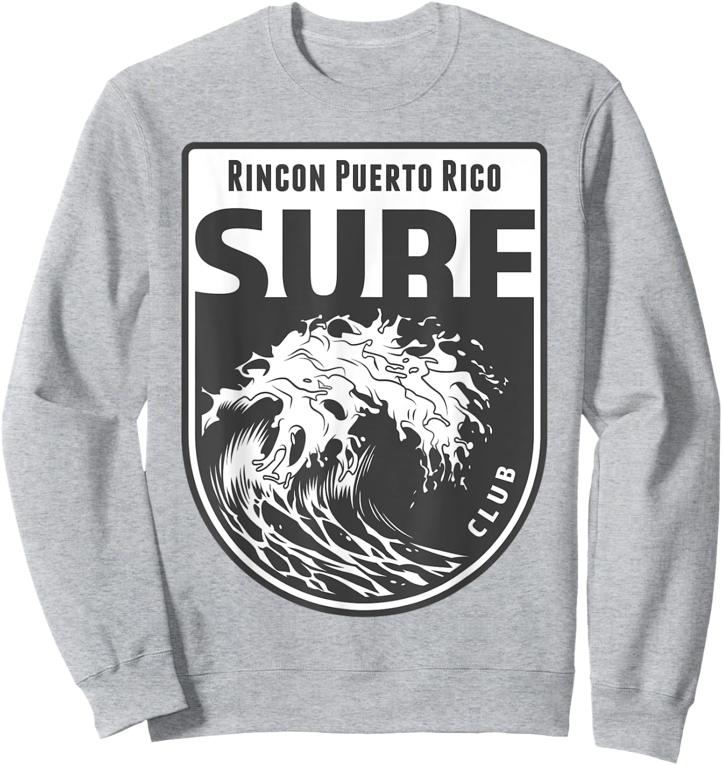Rincon, Puerto Rico Surf Souvenir Surfing Vacation Gift Sweatshirt - Sweatshirt | Ash