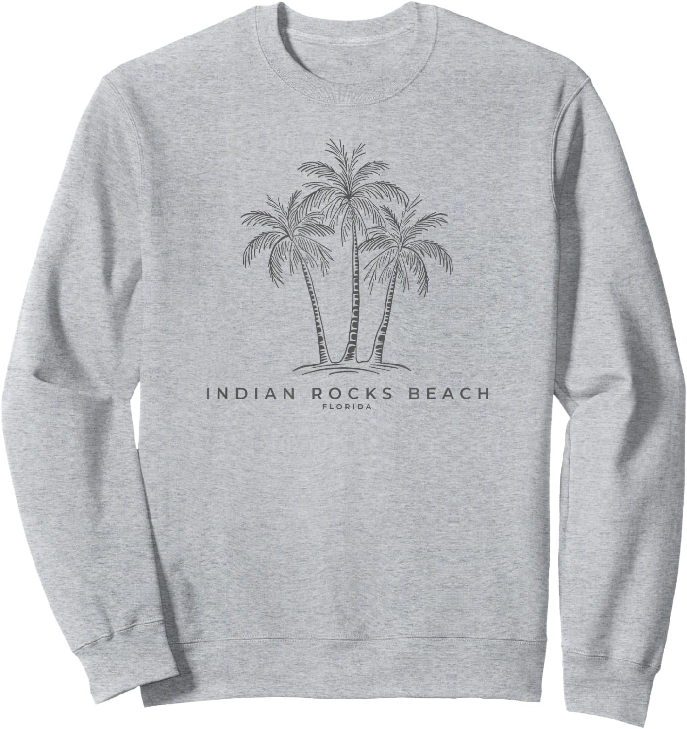 Indian Rocks Beach Florida FL Vintage Palm Tree Souvenir Sweatshirt - Sweatshirt | Ash