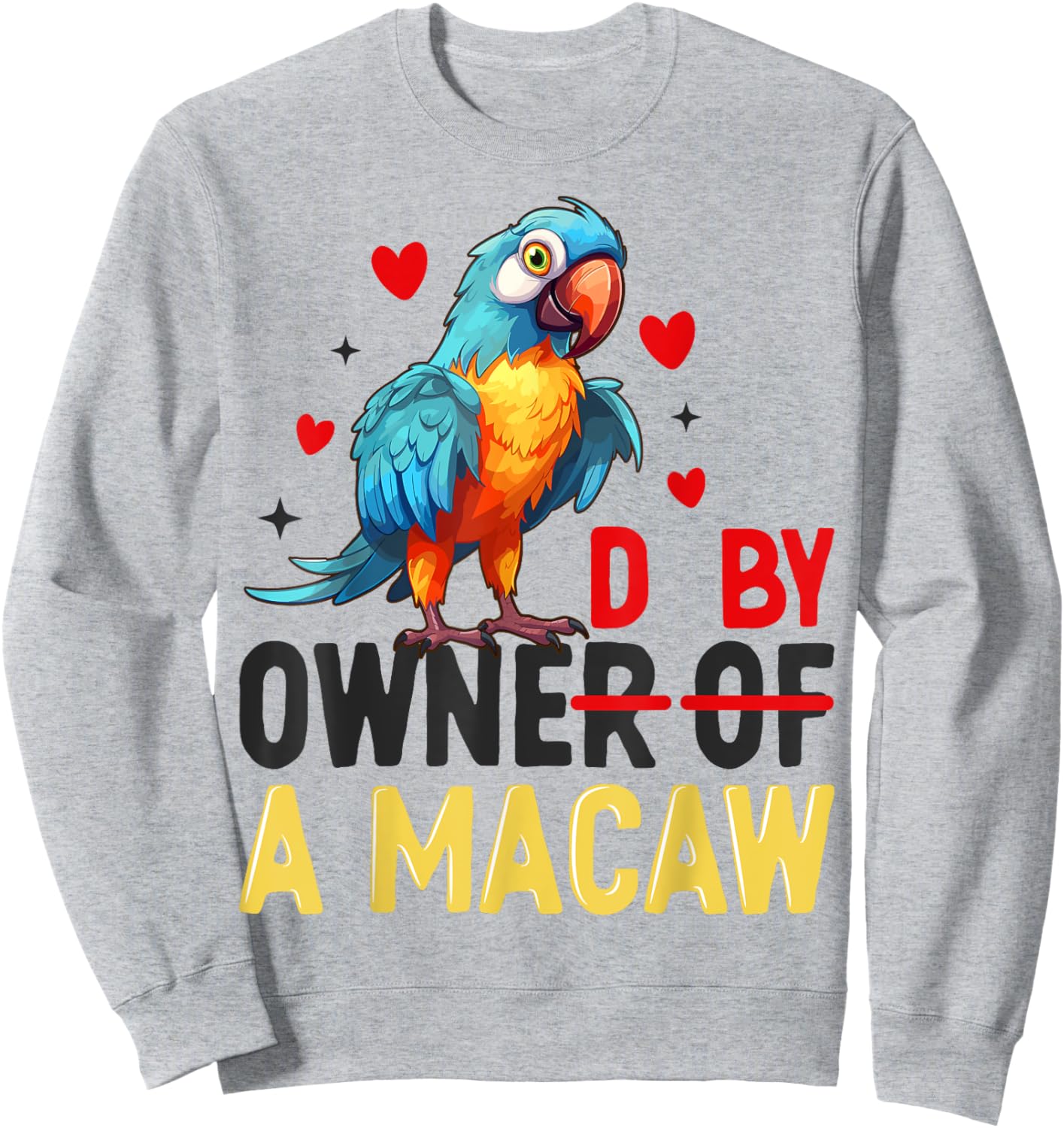 Owner Of The Macaw Cool Parrot Art Women Sweatshirt - Sweatshirt | Ash