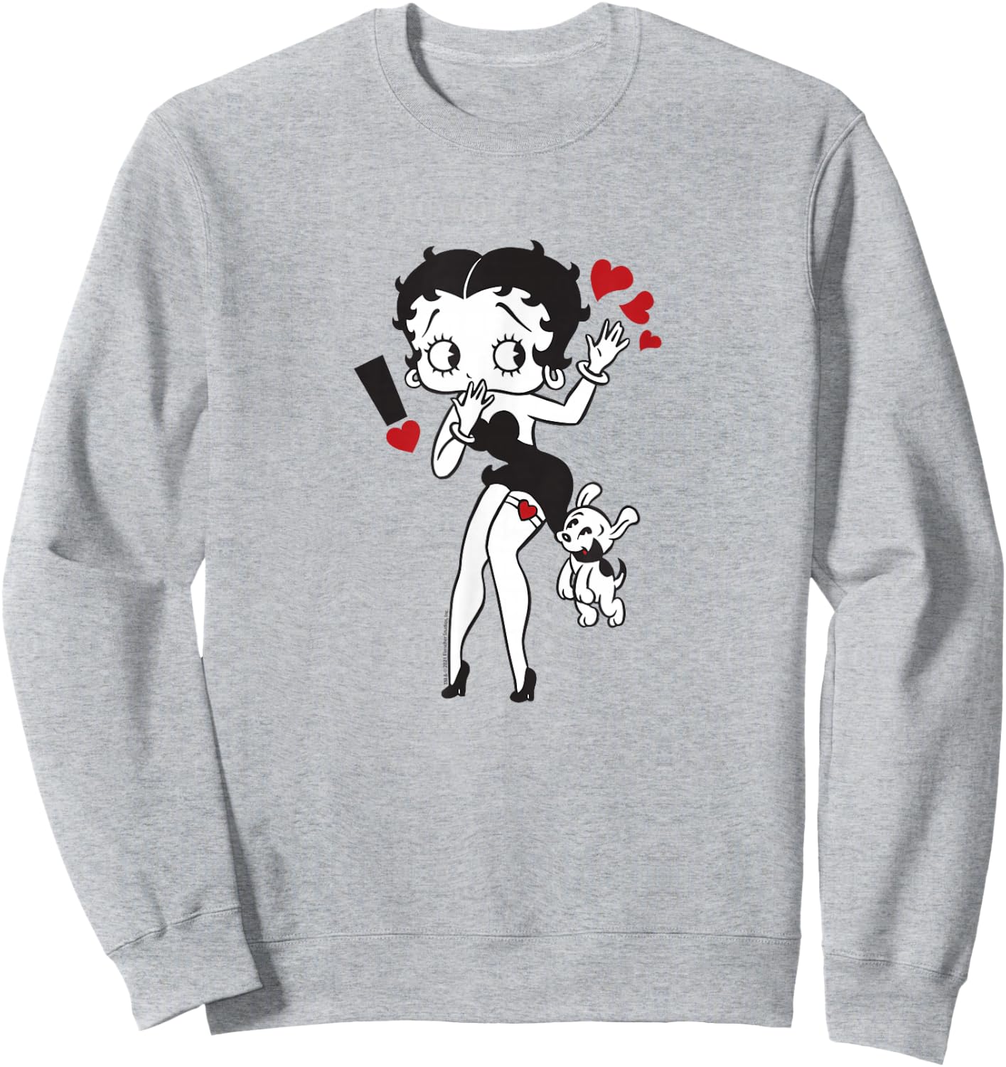 Betty Boop Exclamation Mark Sweatshirt - Sweatshirt | Ash