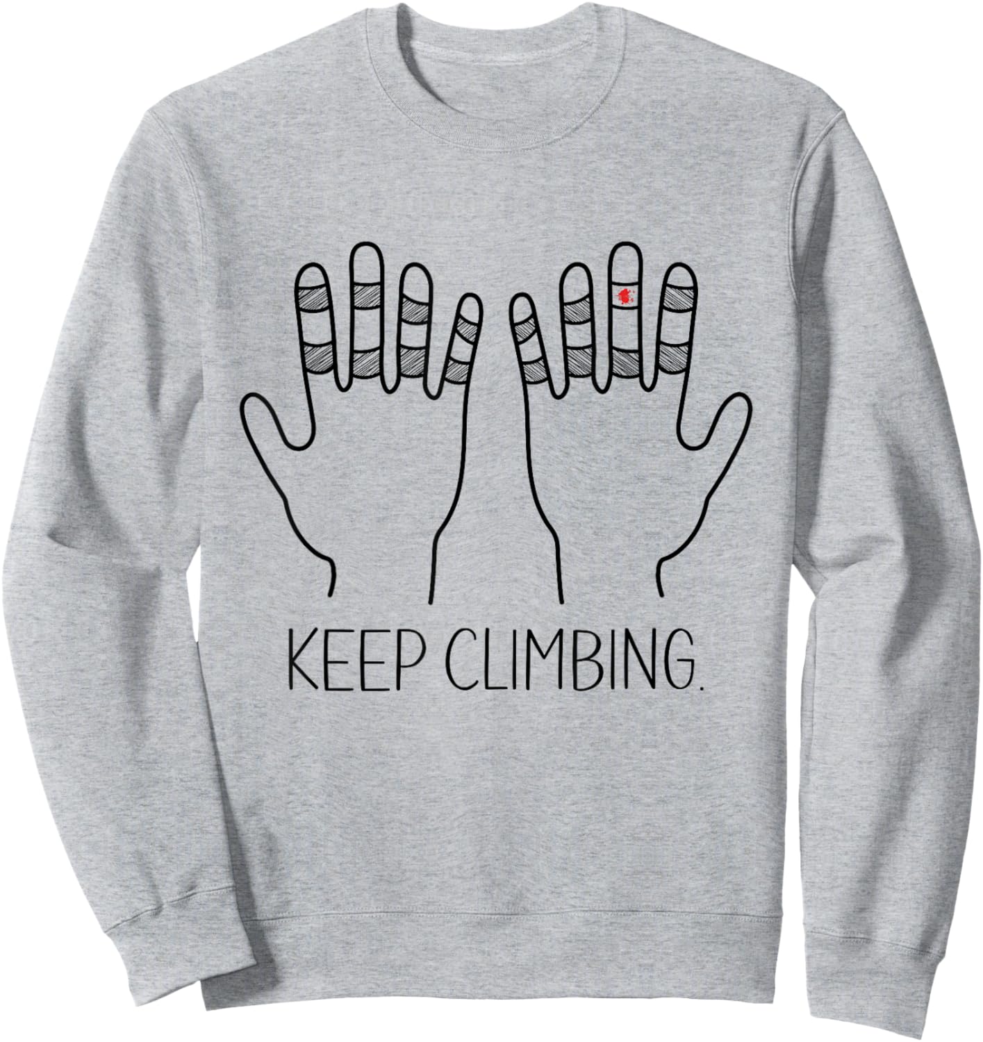 Keep Climbing Bouldering Rock Climbing Climber Sweatshirt - Sweatshirt | Ash