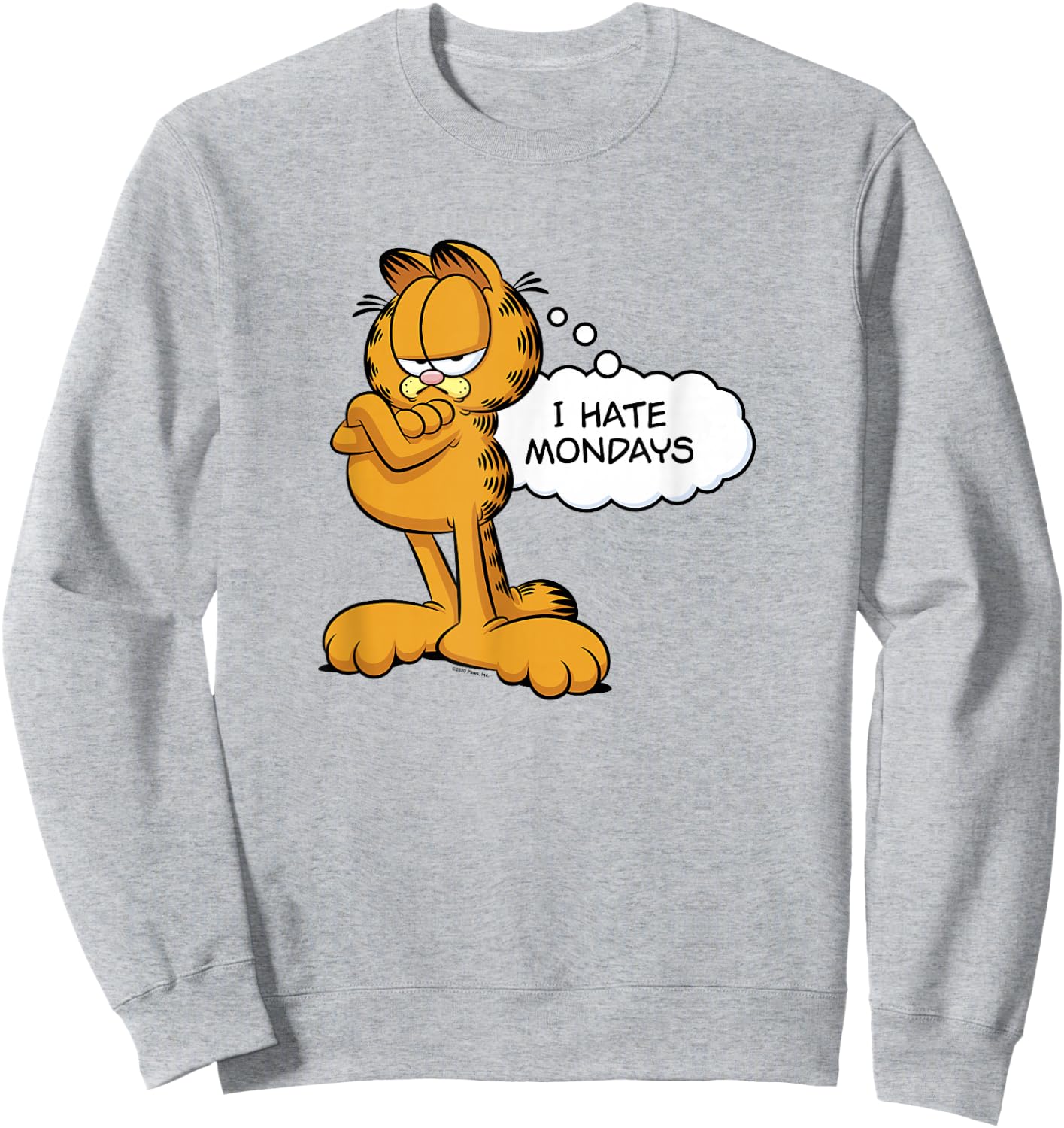 Garfield I Hate Mondays Thought Bubble Sweatshirt - Sweatshirt | Ash