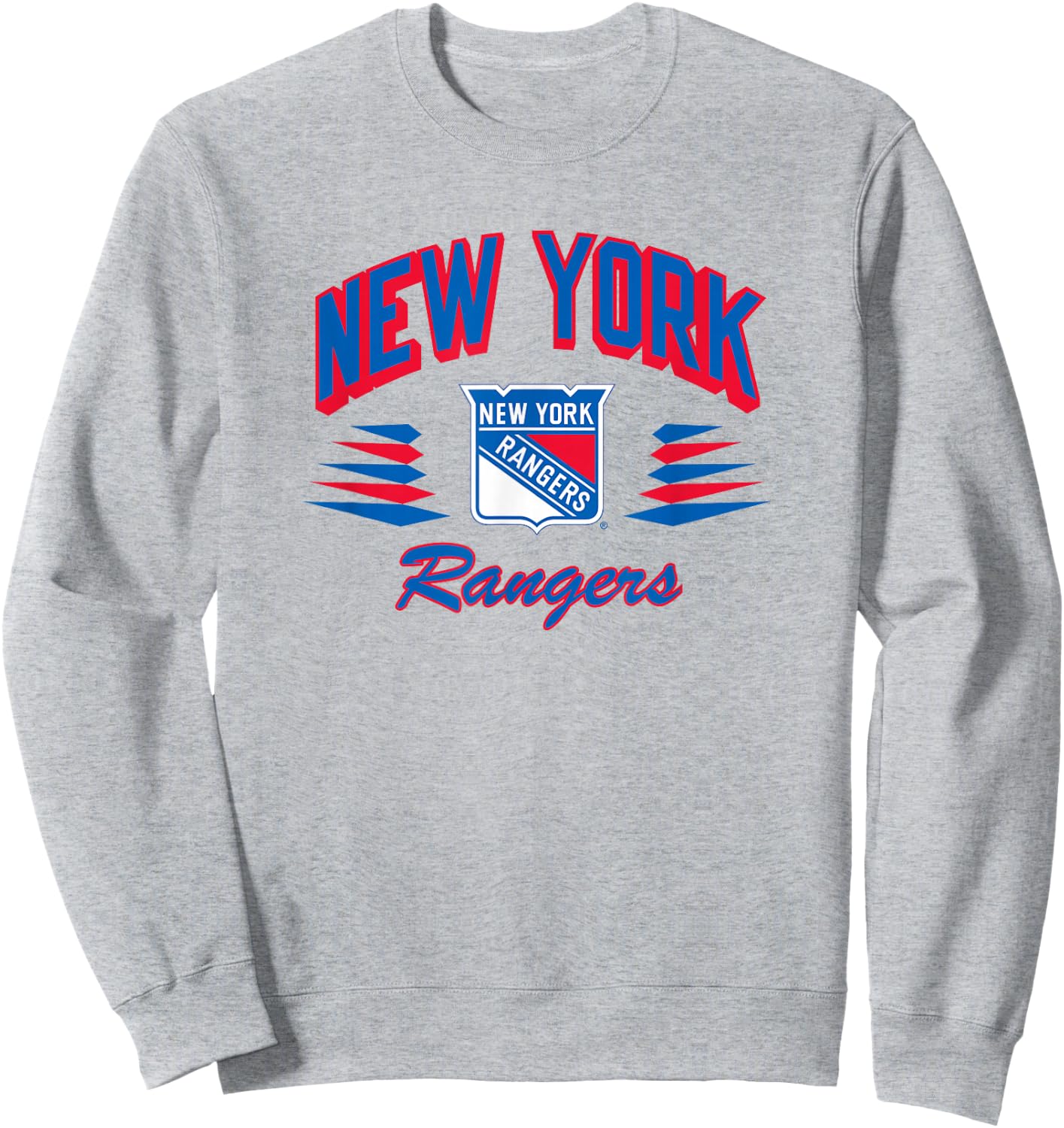 New York Rangers Retro Diamond Gray Officially Licensed Sweatshirt - Sweatshirt | Ash