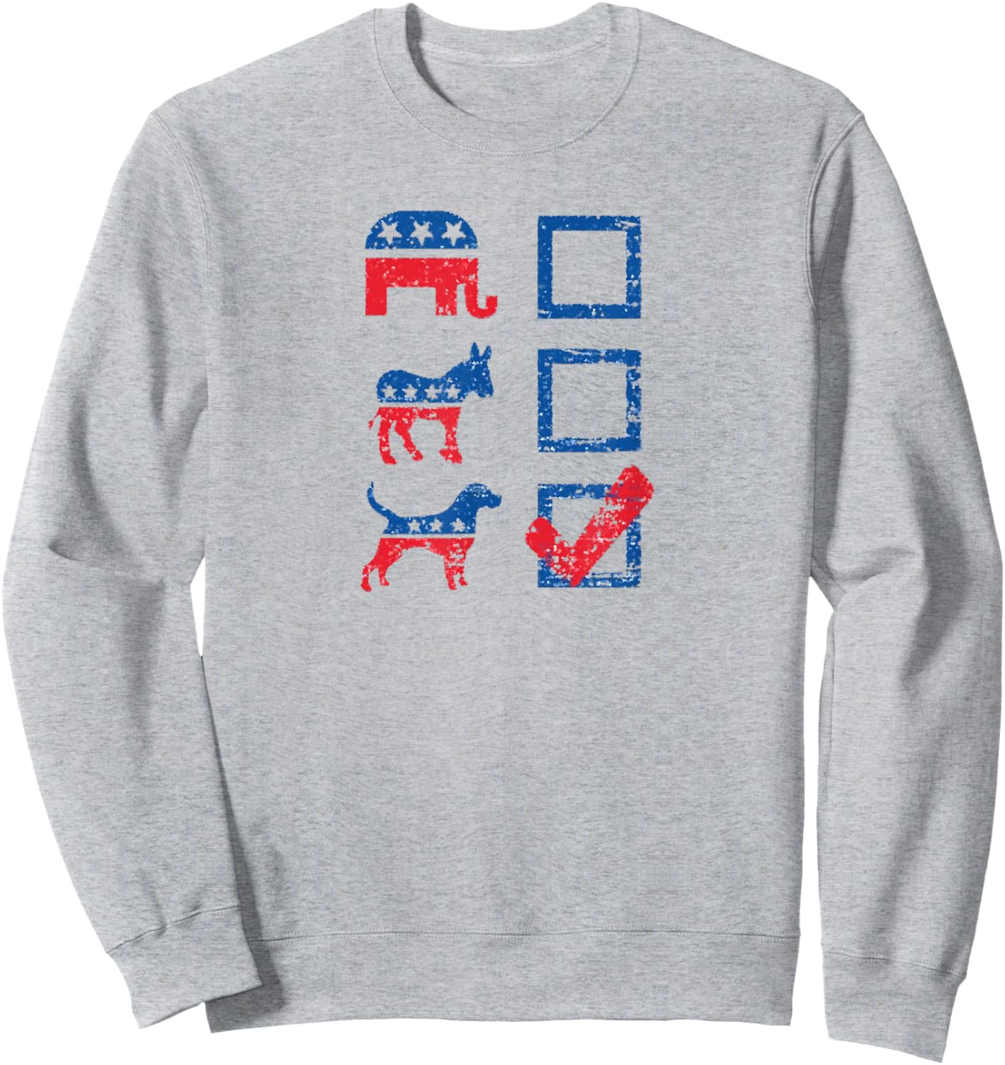 Elephant, Donkey & Dog Vote. Women Kids Sweatshirt - Sweatshirt | Ash