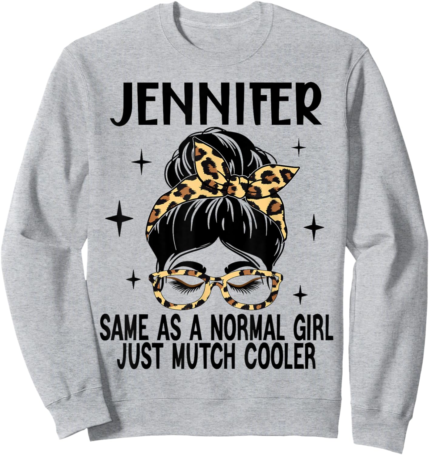 SwiftStyle Apparel JENNIFER Costume Cute Definition Personalized Name JENNIFER , Small, Grey Sweatshirt - Sweatshirt | Ash