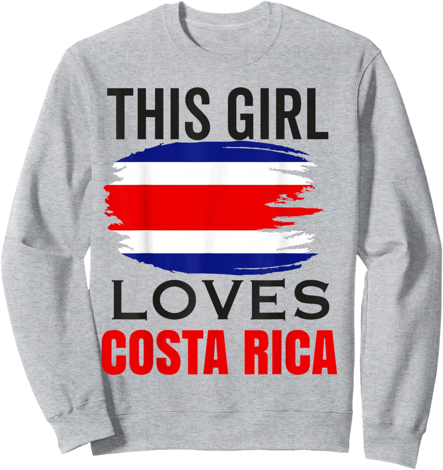 Costa Rica Flag Women Costa Rican Camiseta Mujer Souvenir Sweatshirt - Sweatshirt | Ash
