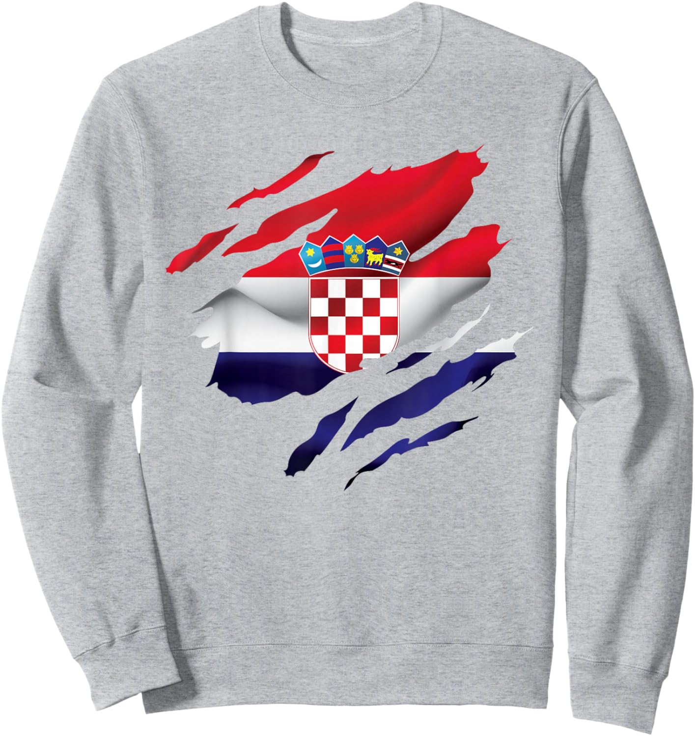 Kroatien Flagge Kroatisch Croatia Kinder Kroatien Hrvatska Sweatshirt - Sweatshirt | Ash