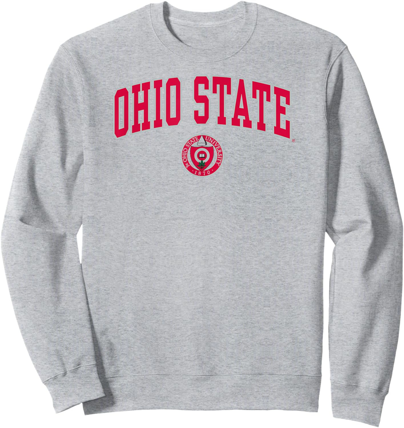 Ohio State Buckeyes Heritage Collection Arch Over White Sweatshirt - Sweatshirt | Ash