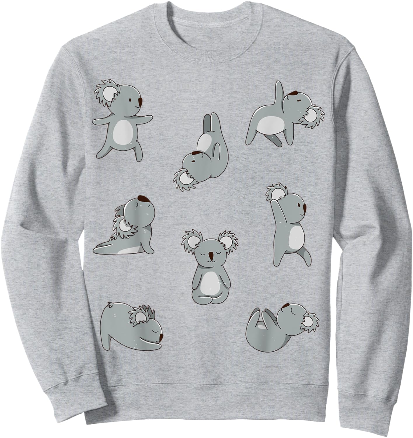 Yoga postures koala bear koala women men kids Sweatshirt - Sweatshirt | Ash