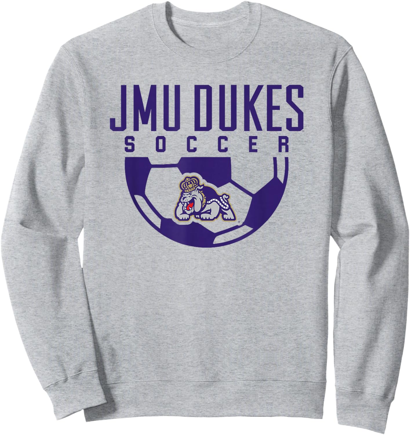 James Madison University JMU Dukes Soccer Arch Sweatshirt - Sweatshirt | Ash