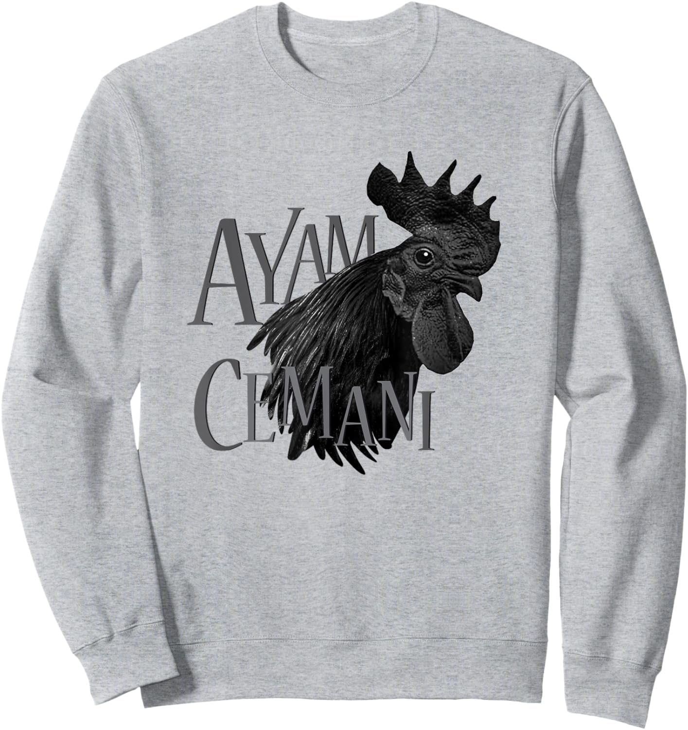 Ayam Cemani - Cockerel - Chickens Sweatshirt - Sweatshirt | Ash